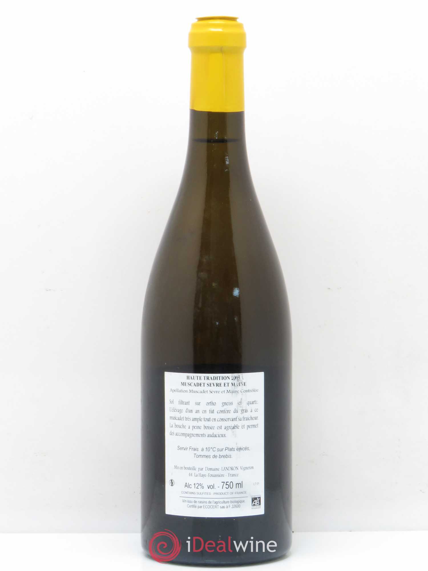 Muscadet-Sèvre-et-Maine Haute Tradition Jo Landron 2005 - Lot de 1 bouteille - 1
