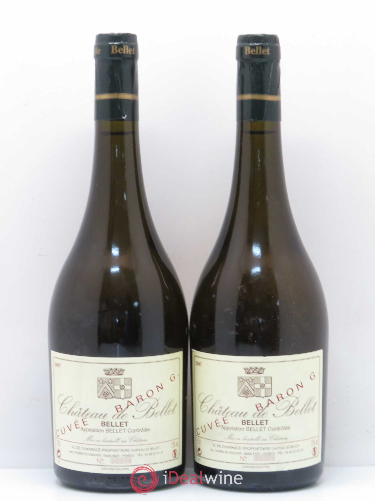 Bellet Château de Bellet Baron G 2007 - Lot de 2 bouteilles - 0