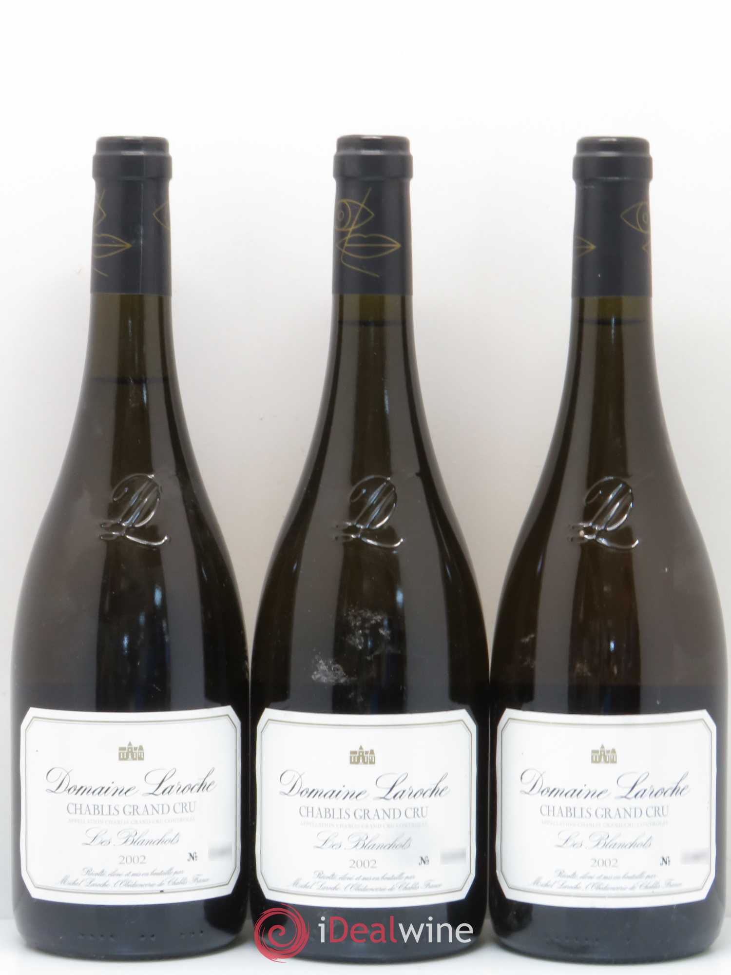 Chablis Grand Cru Les Blanchots Domaine Laroche 2002 - Lot de 3 bouteilles - 0
