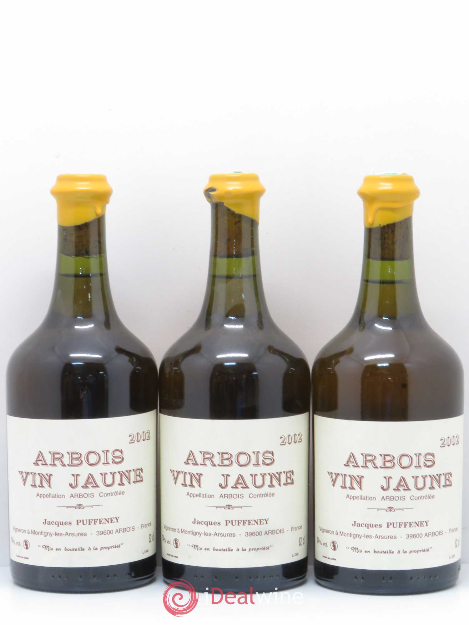 Arbois Vin Jaune Jacques Puffeney 2002 - Lot de 3 bouteilles - 0