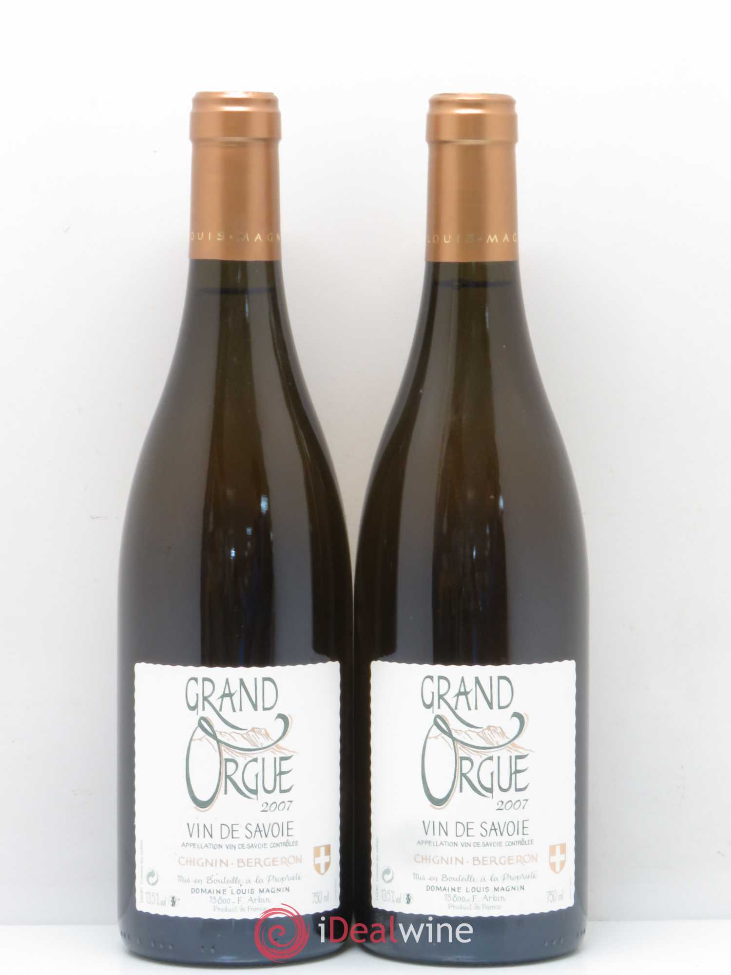 Vin de Savoie Chignin-Bergeron Grand Orgue Louis Magnin 2007 - Lot de 2 bouteilles - 0