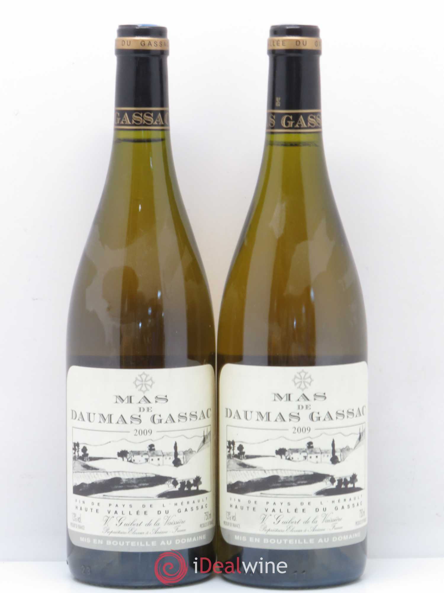 Saint-Guilhem-le-Désert - Cité d'Aniane Mas Daumas Gassac Famille Guibert de La Vaissière 2009 - Lot de 2 bouteilles - 0