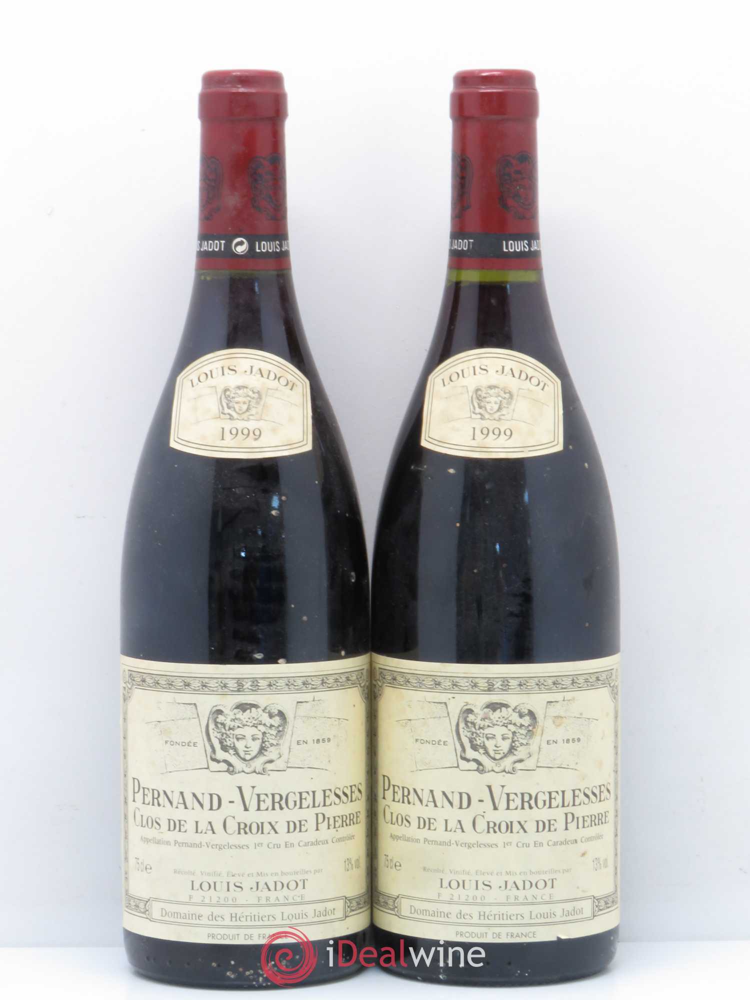 Pernand-Vergelesses 1er Cru Clos de La Croix Pierre Louis Jadot 1999 - Posten von 2 Flaschen - 0