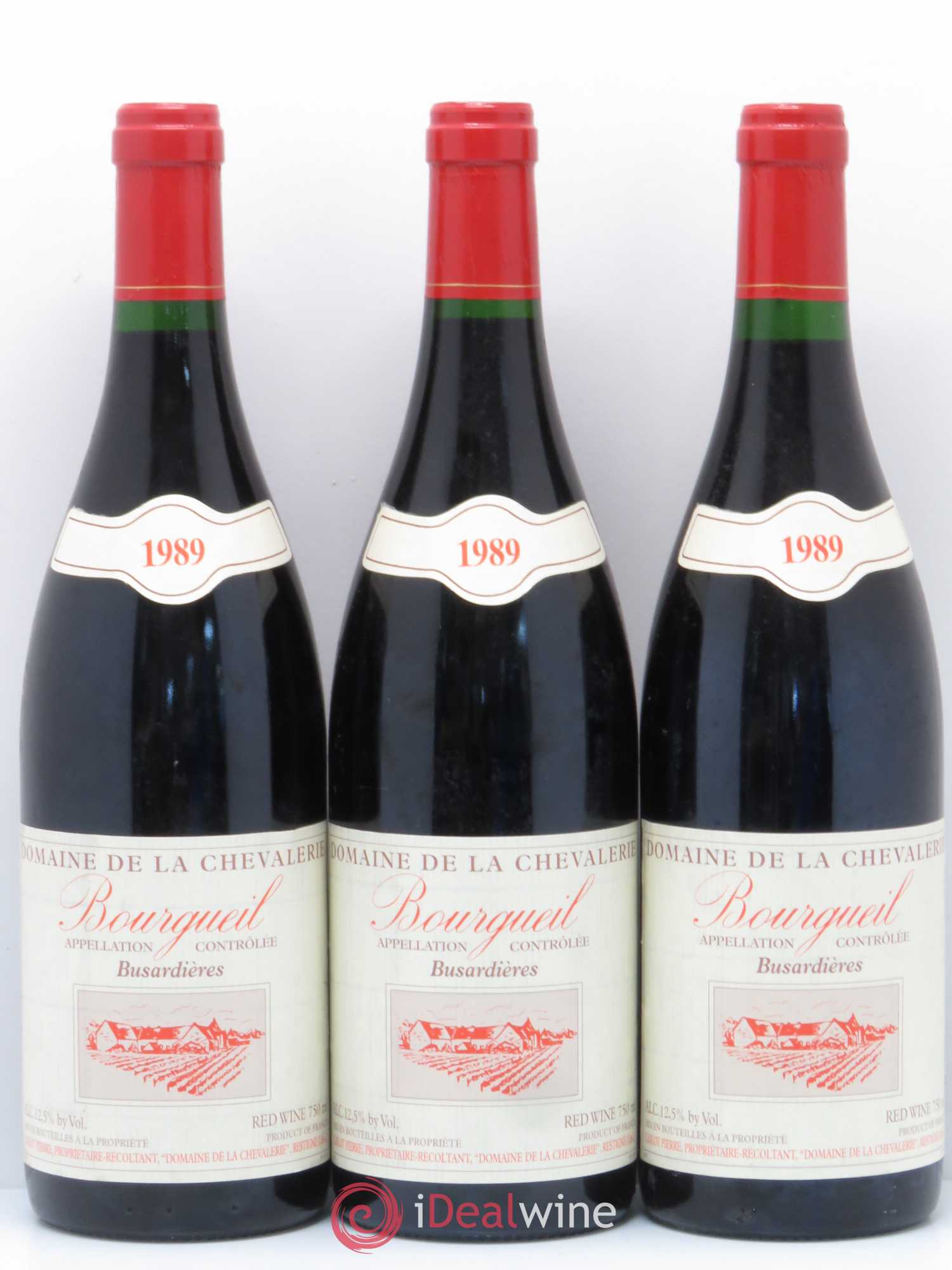 Bourgueil Busardières Domaine de la Chevalerie 1989 - Lot de 3 bouteilles - 0
