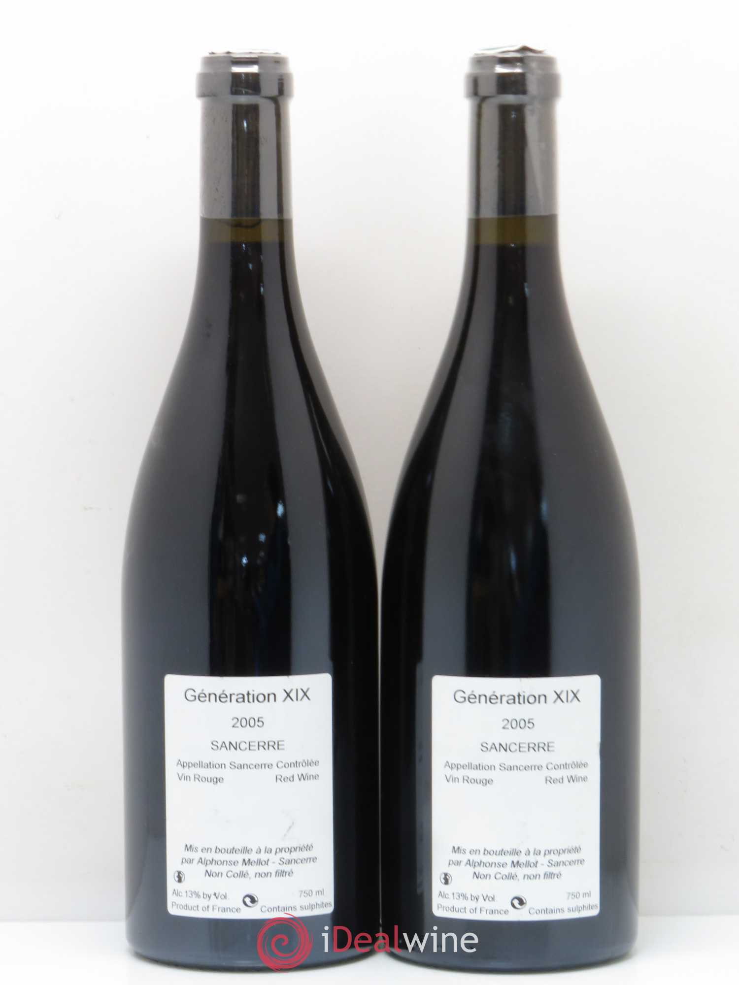 Sancerre Génération XIX Alphonse Mellot 2005 - Lot de 2 bouteilles - 1