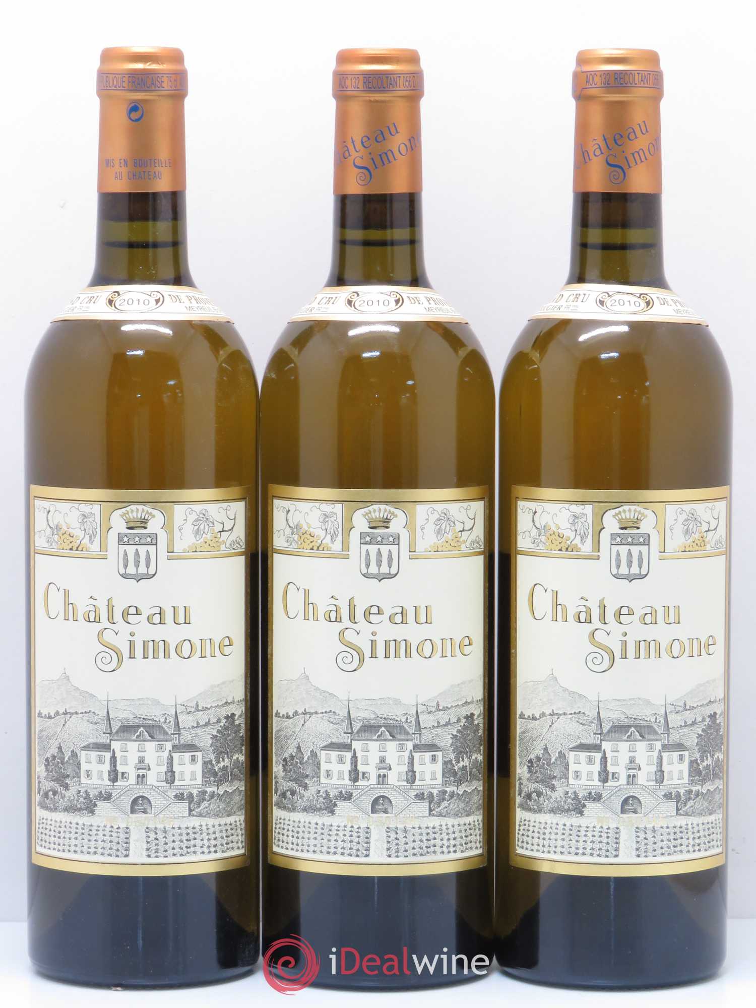 Palette Château Simone Famille Rougier 2010 - Posten von 3 Flaschen - 0