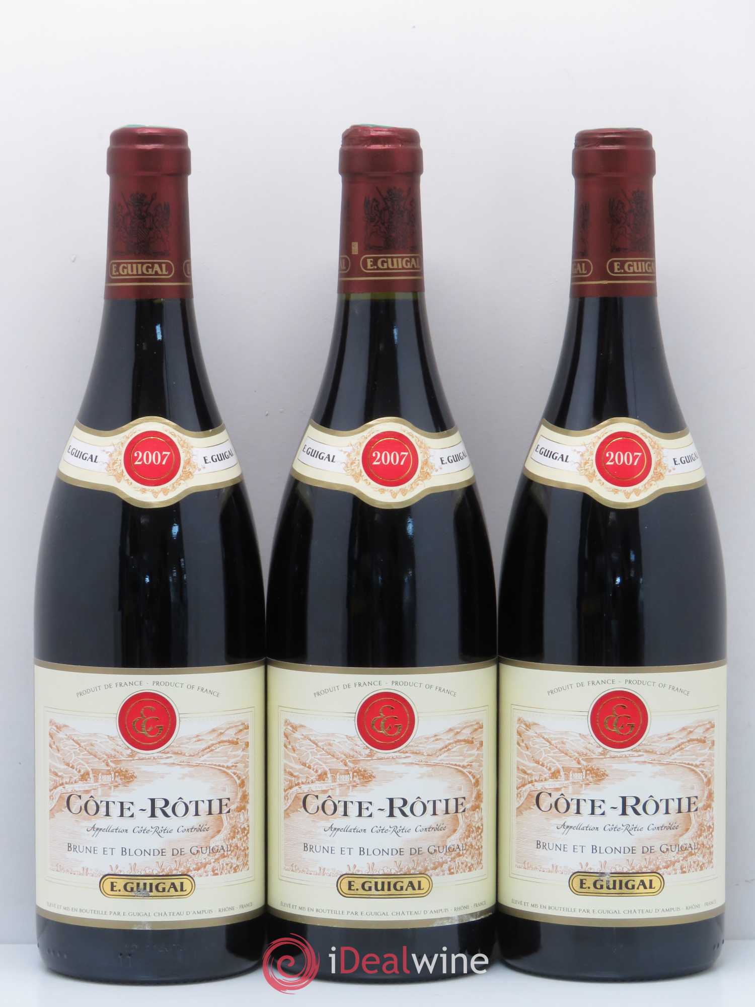 Côte-Rôtie Côtes Brune et Blonde Guigal 2007 - Lot de 3 bouteilles - 0