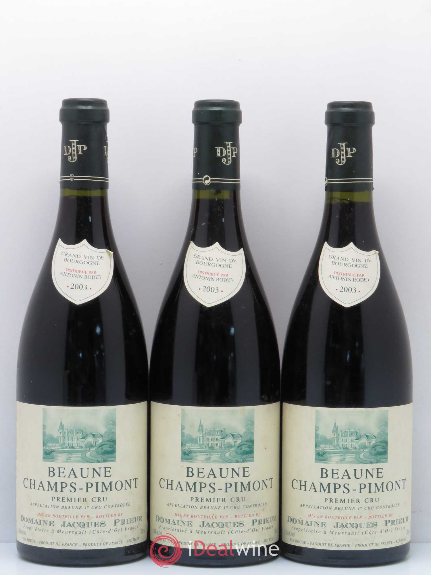 Beaune 1er Cru Champs-Pimont Jacques Prieur (Domaine) 2003 - Lot de 3 bouteilles - 0