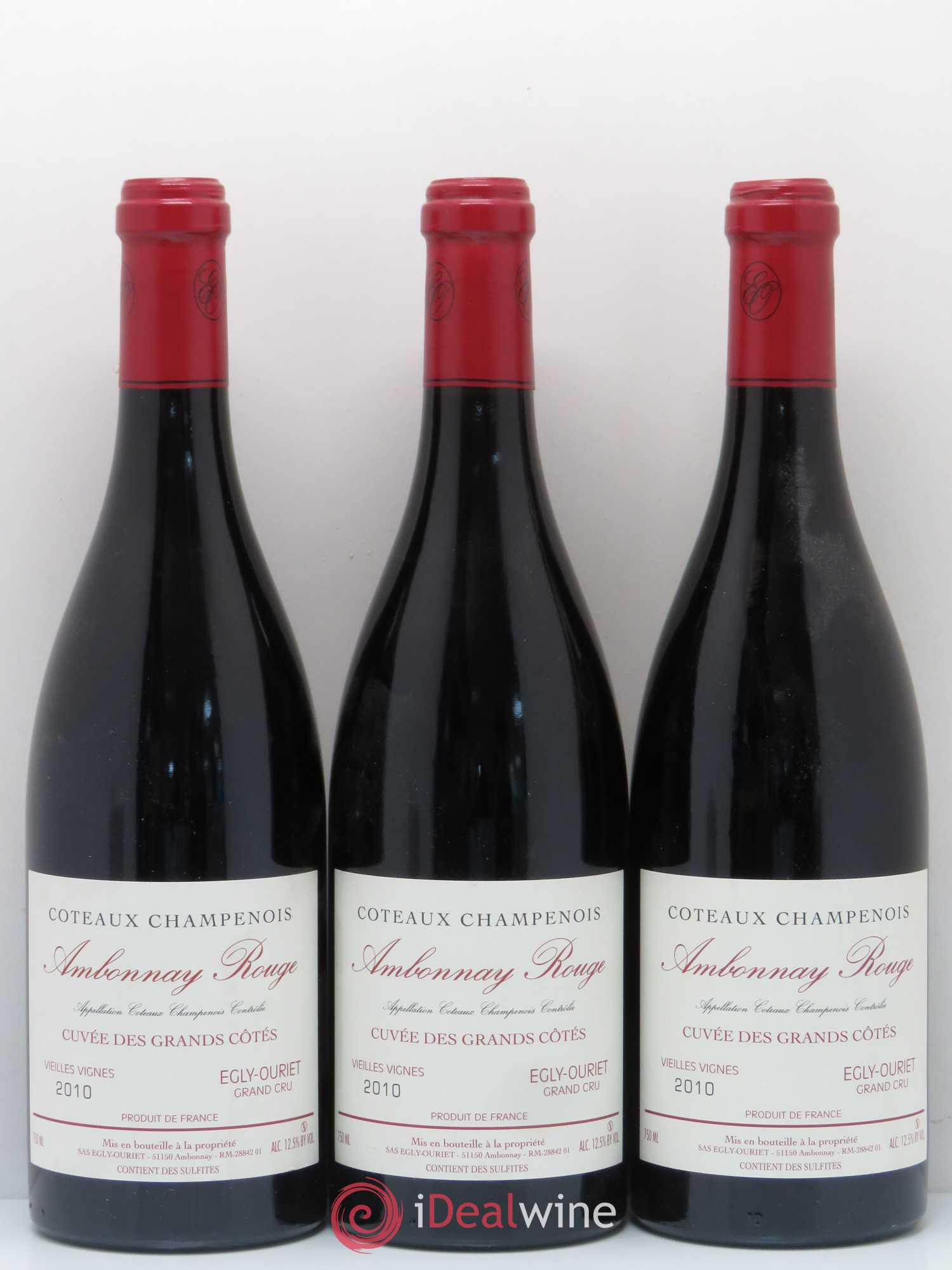 Ambonnay Cuvée des Grands Côtés VV Grand Cru Egly-Ouriet 2010 - Lot de 3 bouteilles - 0