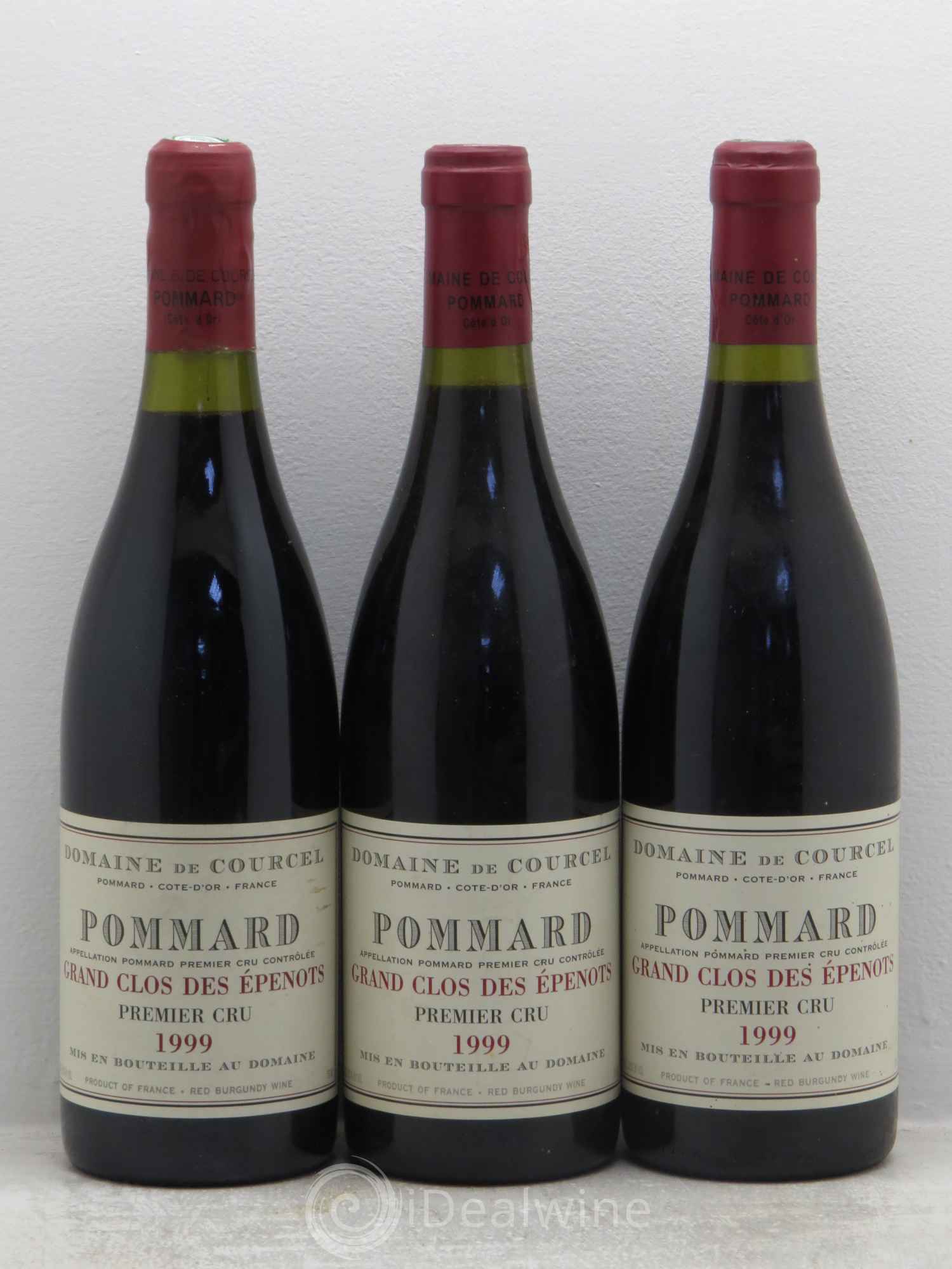 Pommard 1er Cru Grand Clos des Epenots de Courcel (Domaine) 1999 - Lot de 3 bouteilles - 0