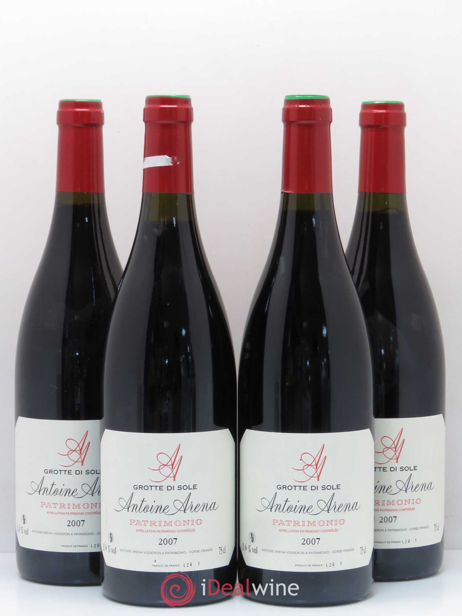 Patrimonio Grotte di Sole Antoine Arena 2007 - Lot de 4 bouteilles - 0
