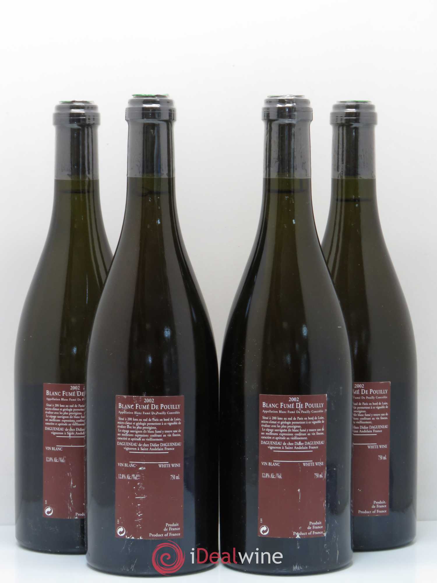 Vin de France (anciennement Pouilly-Fumé) Pur Sang Dagueneau (Domaine Didier - Louis-Benjamin) 2002 - Lot de 4 bouteilles - 1