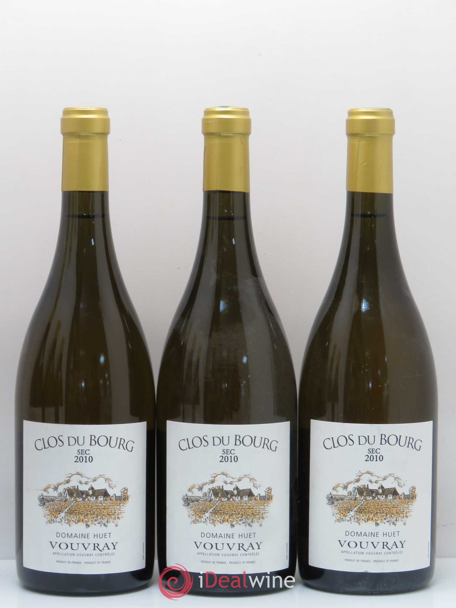 Vouvray Clos du Bourg Sec Domaine Huet 2010 - Lot de 6 bouteilles - 1