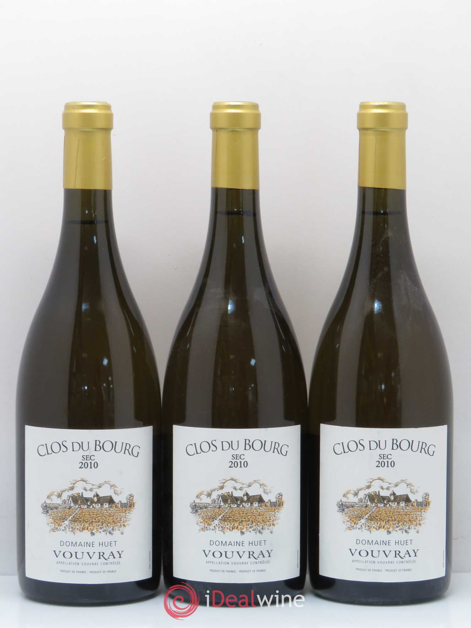 Vouvray Clos du Bourg Sec Domaine Huet 2010 - Lot de 6 bouteilles - 2