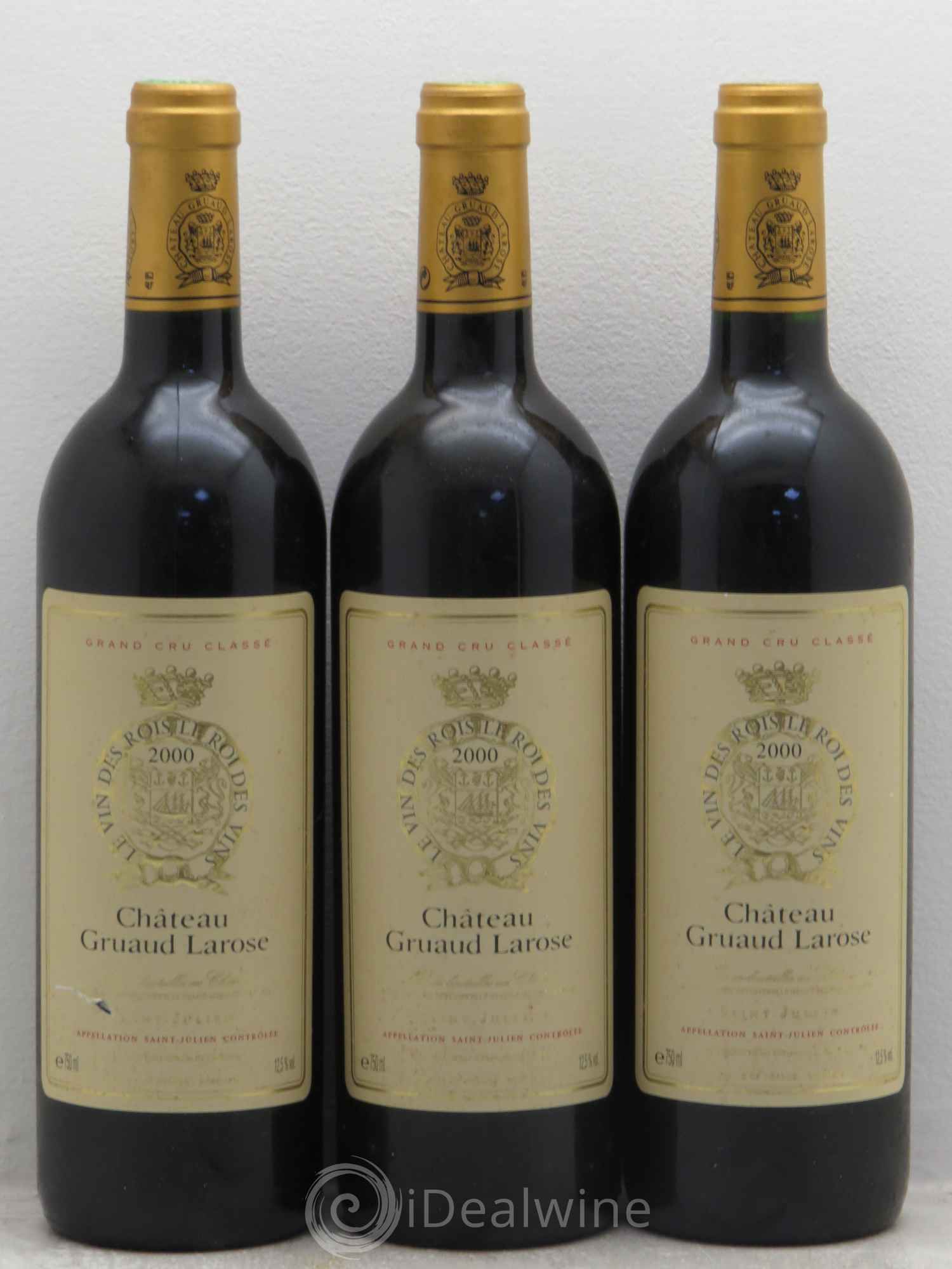 Château Gruaud Larose 2ème Grand Cru Classé 2000 - Lot de 3 bouteilles - 0