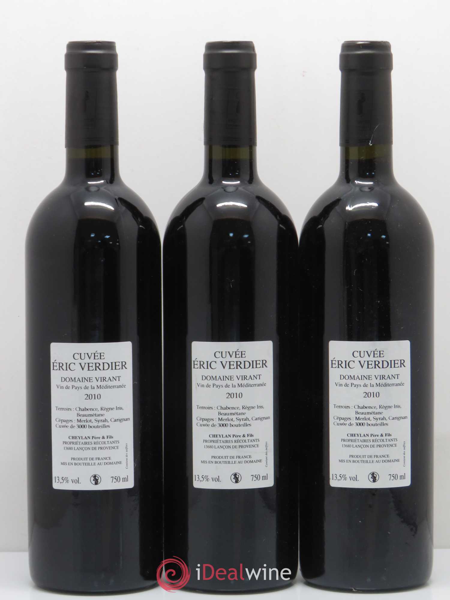 Divers Méditerranée Noli Me Tangere Domaine Virant Eric Verdier 2010 - Posten von 3 Flaschen - 1