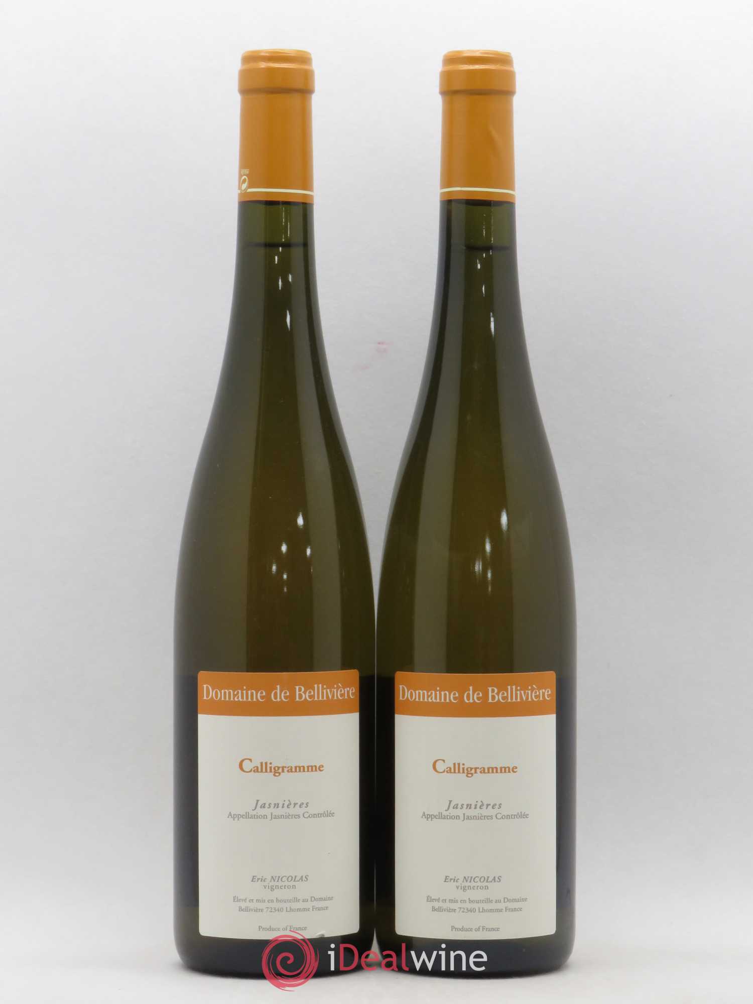 Jasnières Calligramme Domaine de Bellivière 2009 - Lot de 2 bouteilles - 0