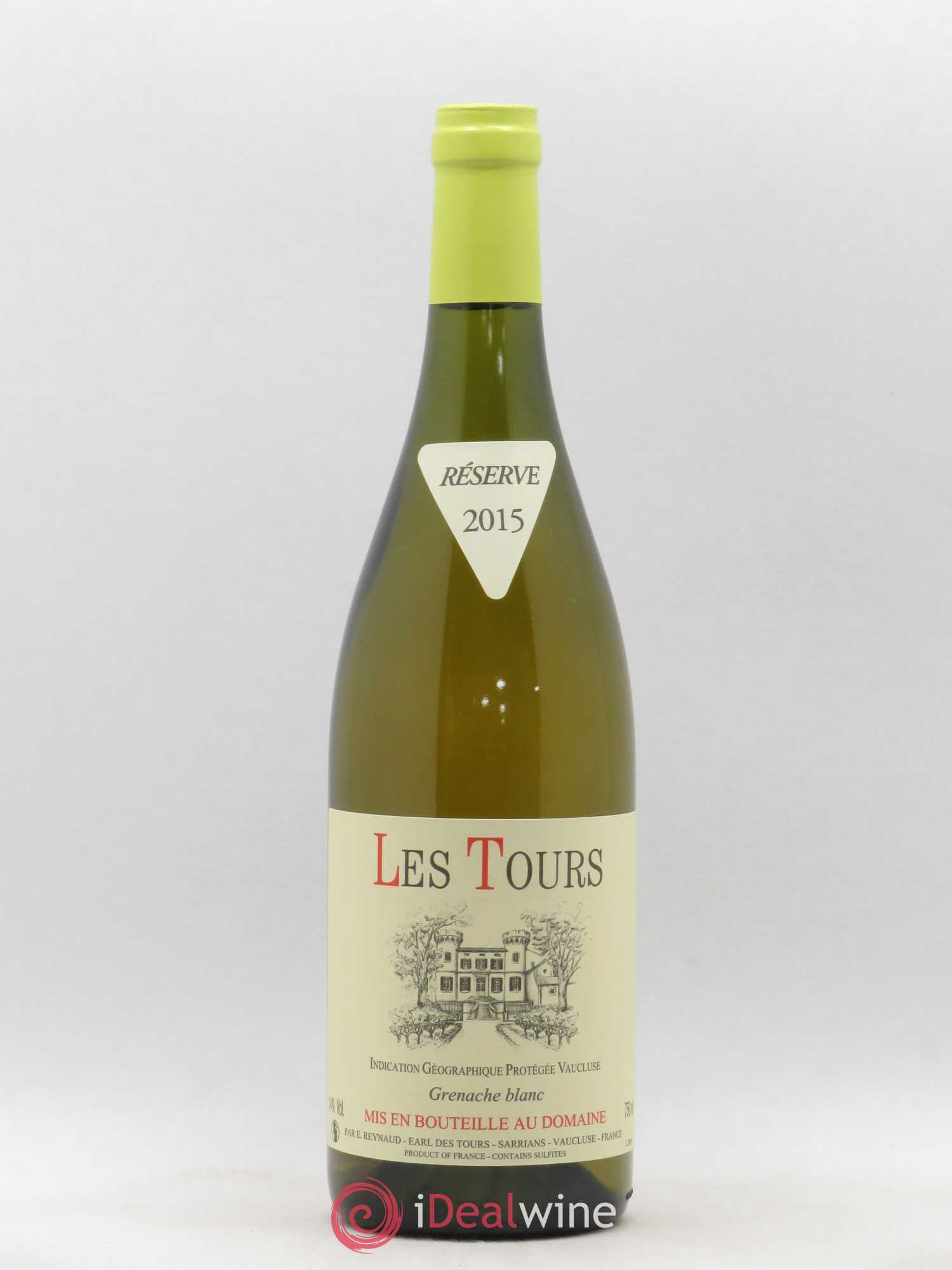 Vaucluse (Vin de Pays de Vaucluse) Les Tours Grenache Blanc Emmanuel Reynaud 2015 - Lot de 1 bouteille - 0