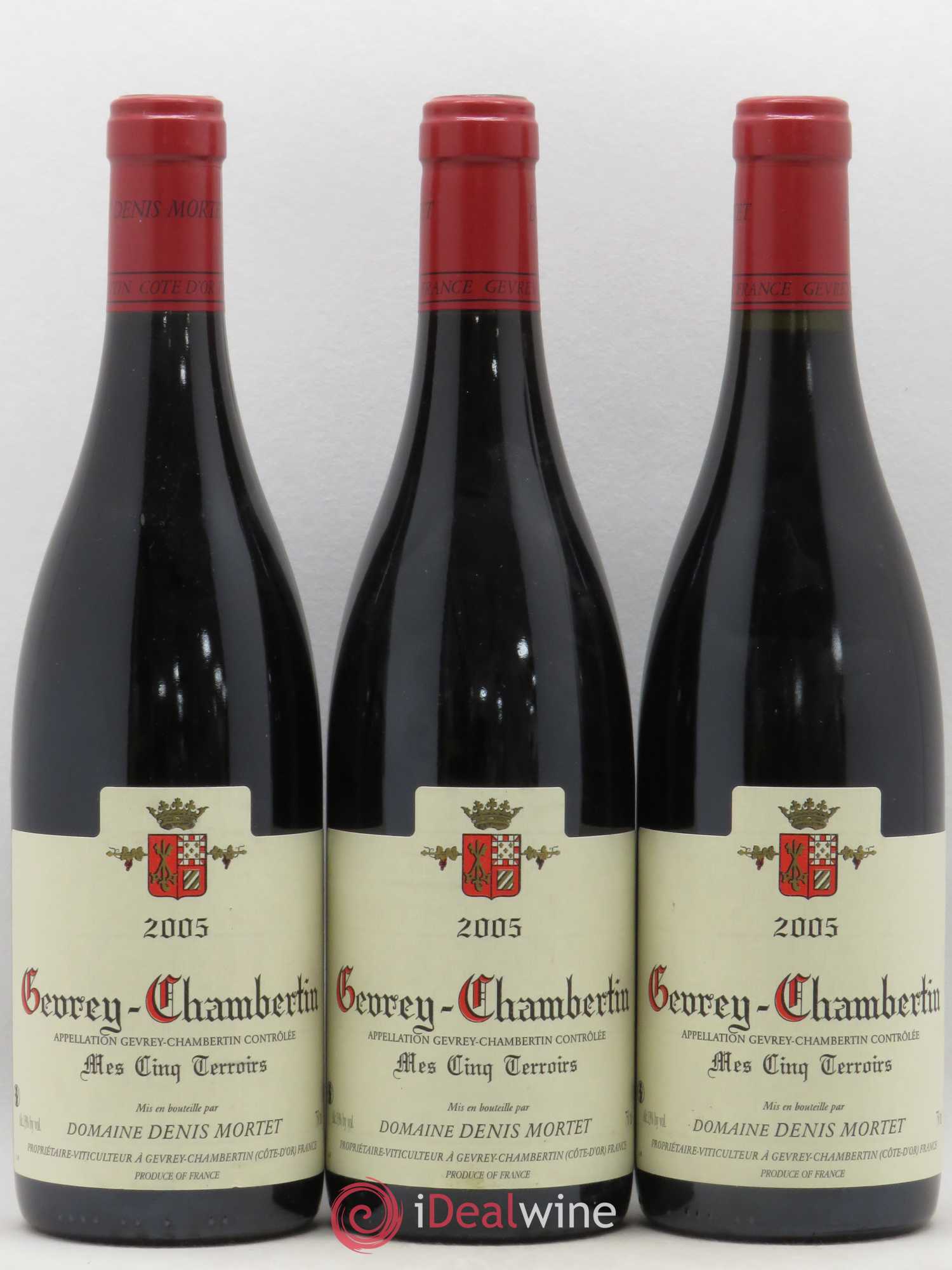 Gevrey-Chambertin Mes Cinq Terroirs Denis Mortet (Domaine) 2005 - Lot de 3 bouteilles - 0