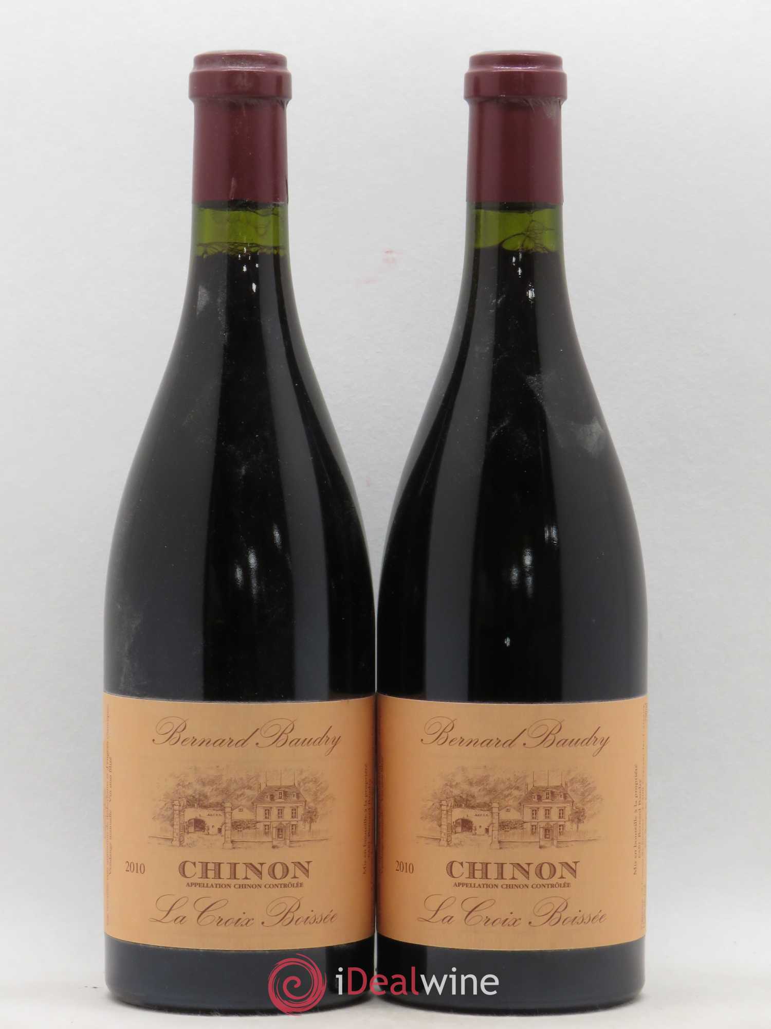 Chinon La Croix Boissée Bernard Baudry 2010 - Lot de 2 bouteilles - 0