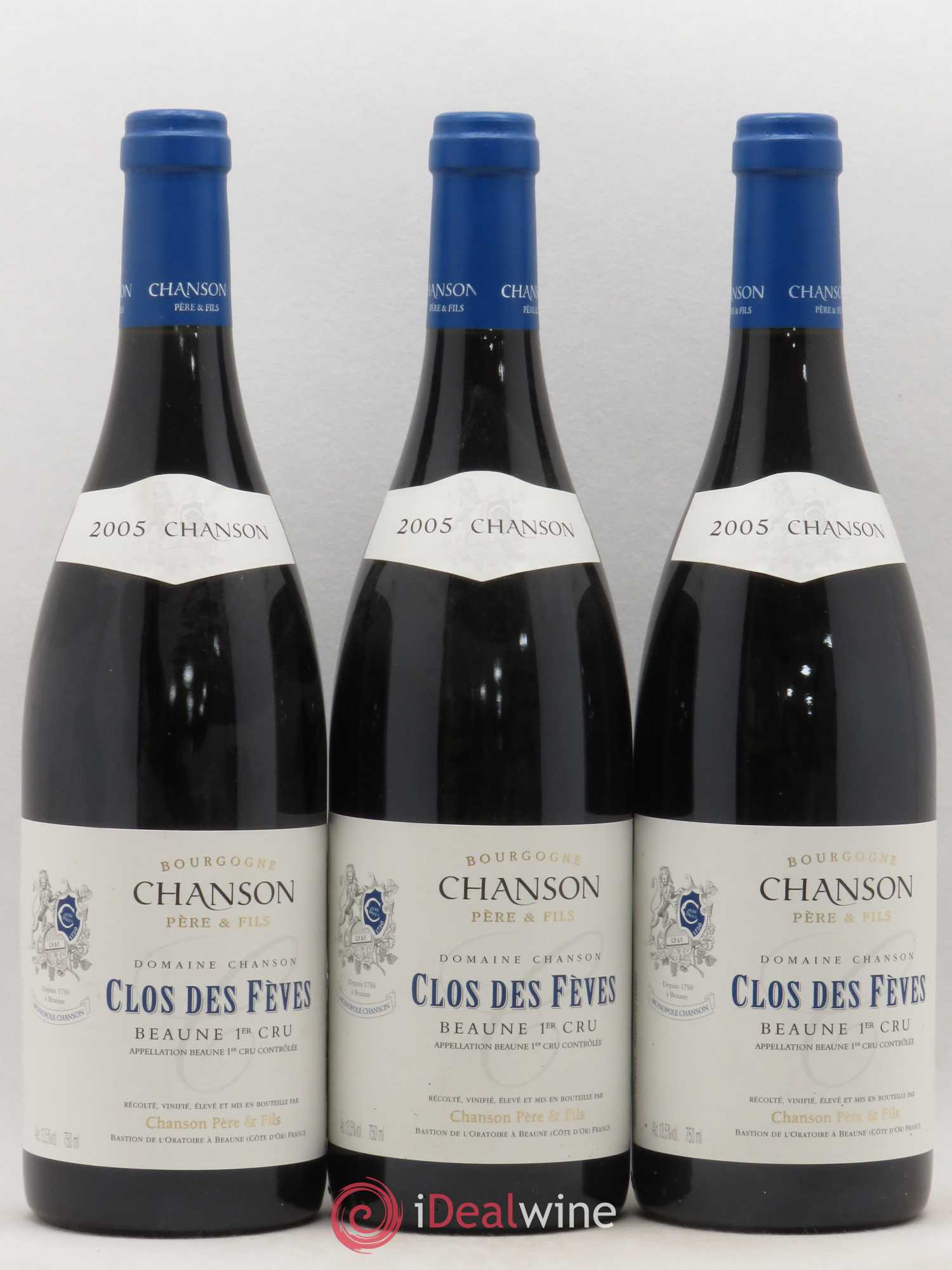 Beaune 1er Cru Clos des Fèves Chanson 2005 - Lot de 3 bouteilles - 0