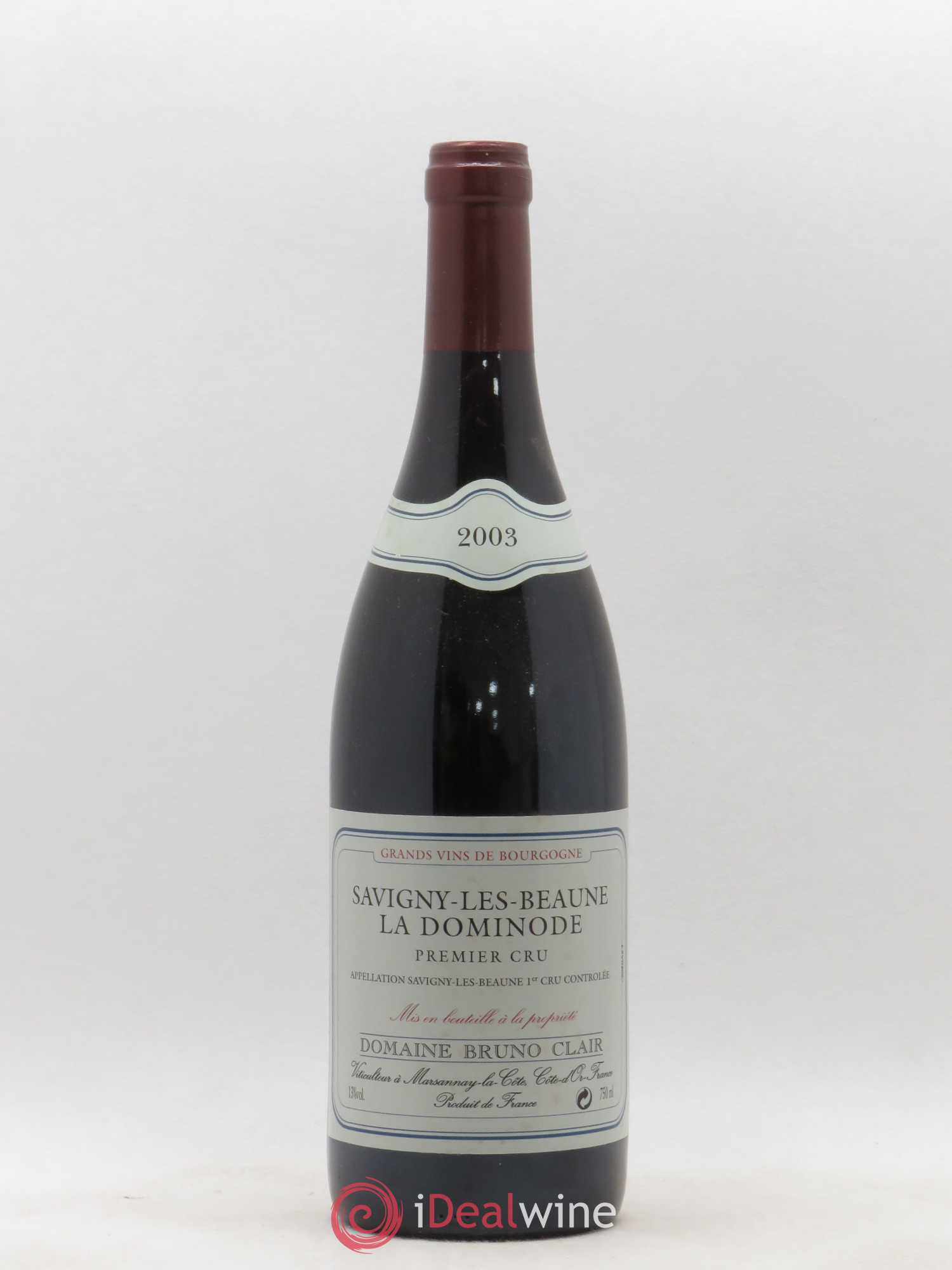 Savigny-lès-Beaune 1er Cru La Dominode Bruno Clair (Domaine) 2003 - Lot de 1 bouteille - 0