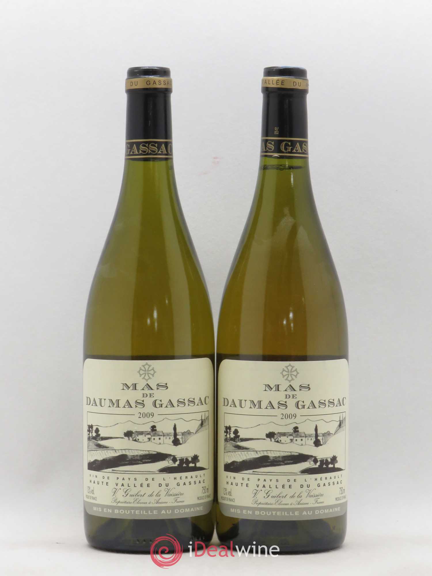 Saint-Guilhem-le-Désert - Cité d'Aniane Mas Daumas Gassac Famille Guibert de La Vaissière 2009 - Lot de 2 bouteilles - 0
