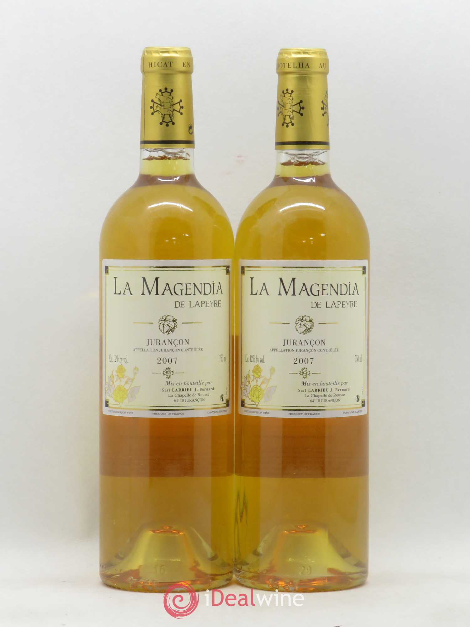 Jurançon Clos Lapeyre La Magendia de Lapeyre 2007 - Posten von 2 Flaschen - 0