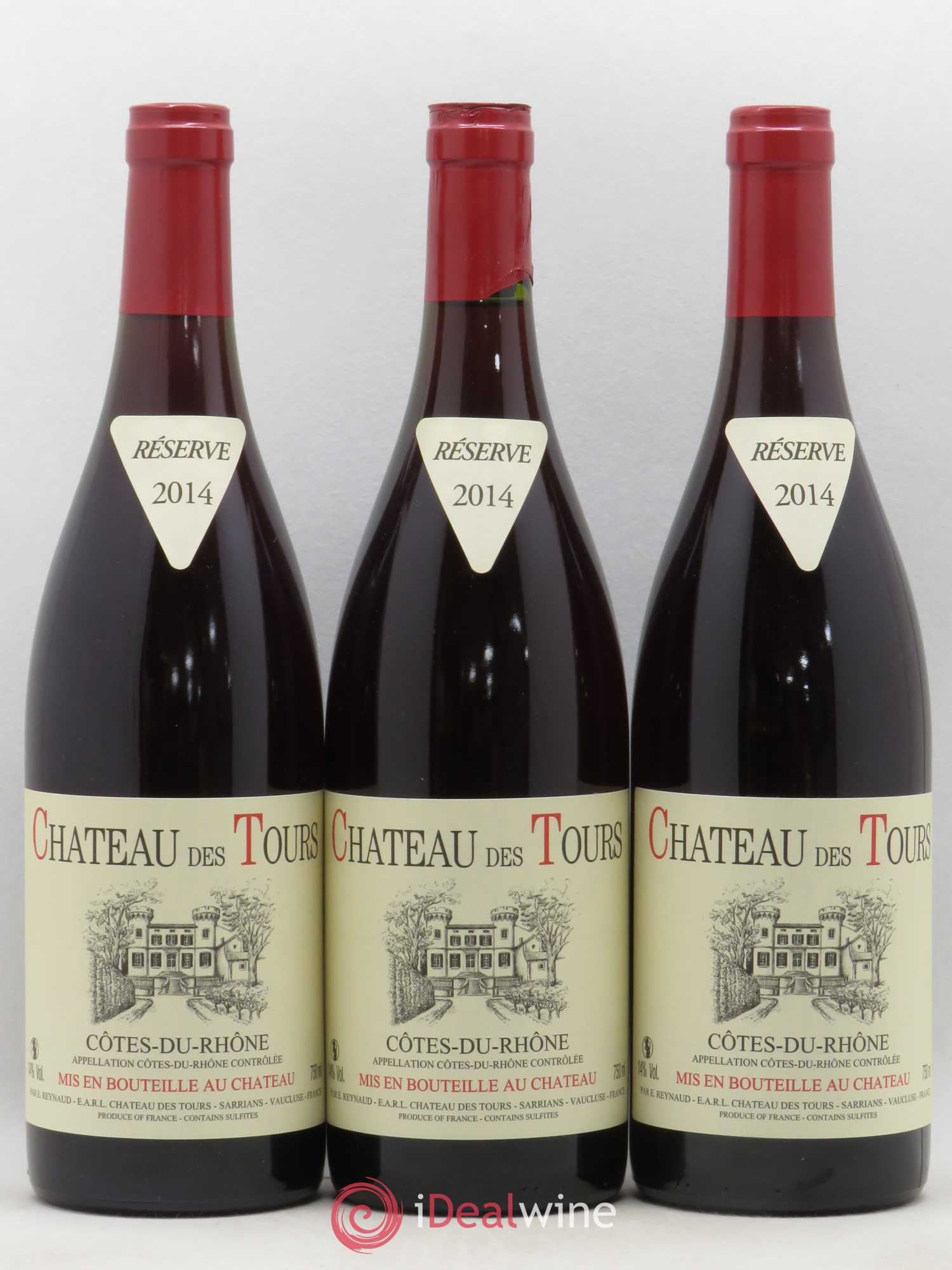 Côtes-du-Rhône Château des Tours Emmanuel Reynaud 2014 - Lot de 3 bouteilles - 0