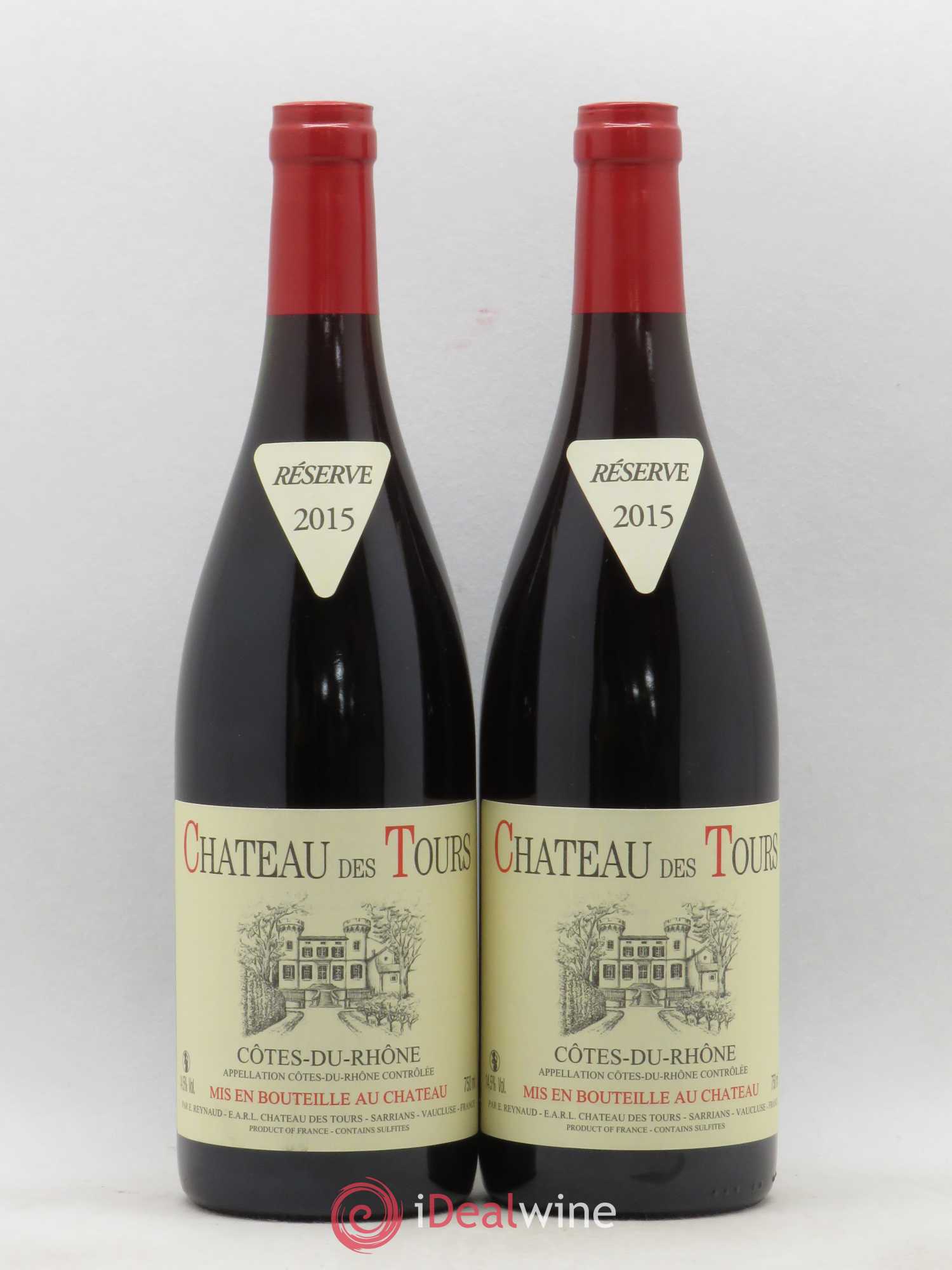Côtes-du-Rhône Château des Tours Emmanuel Reynaud 2015 - Lot de 2 bouteilles - 0
