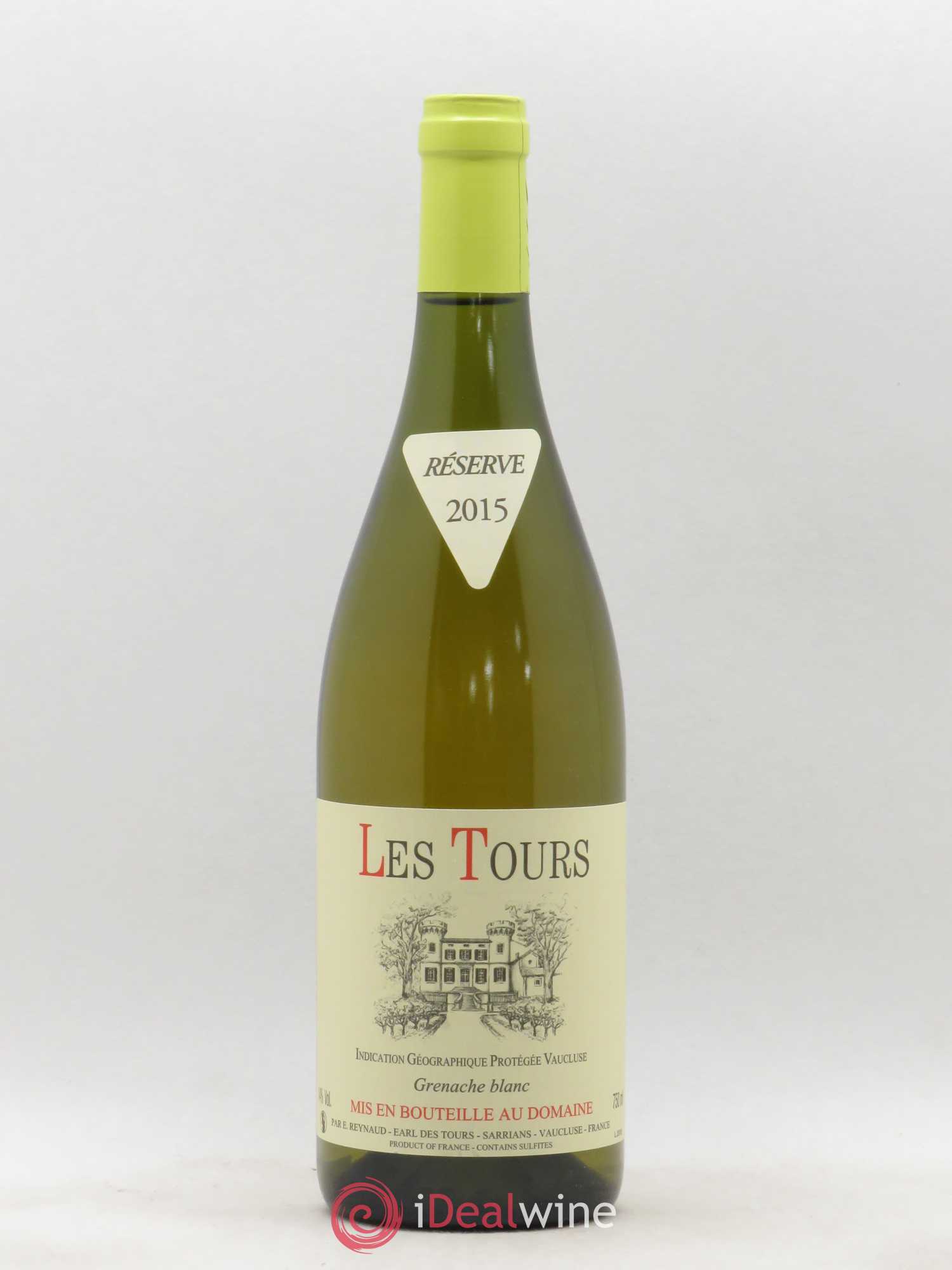 Vaucluse (Vin de Pays de Vaucluse) Les Tours Grenache Blanc Emmanuel Reynaud 2015 - Lot de 1 bouteille - 0