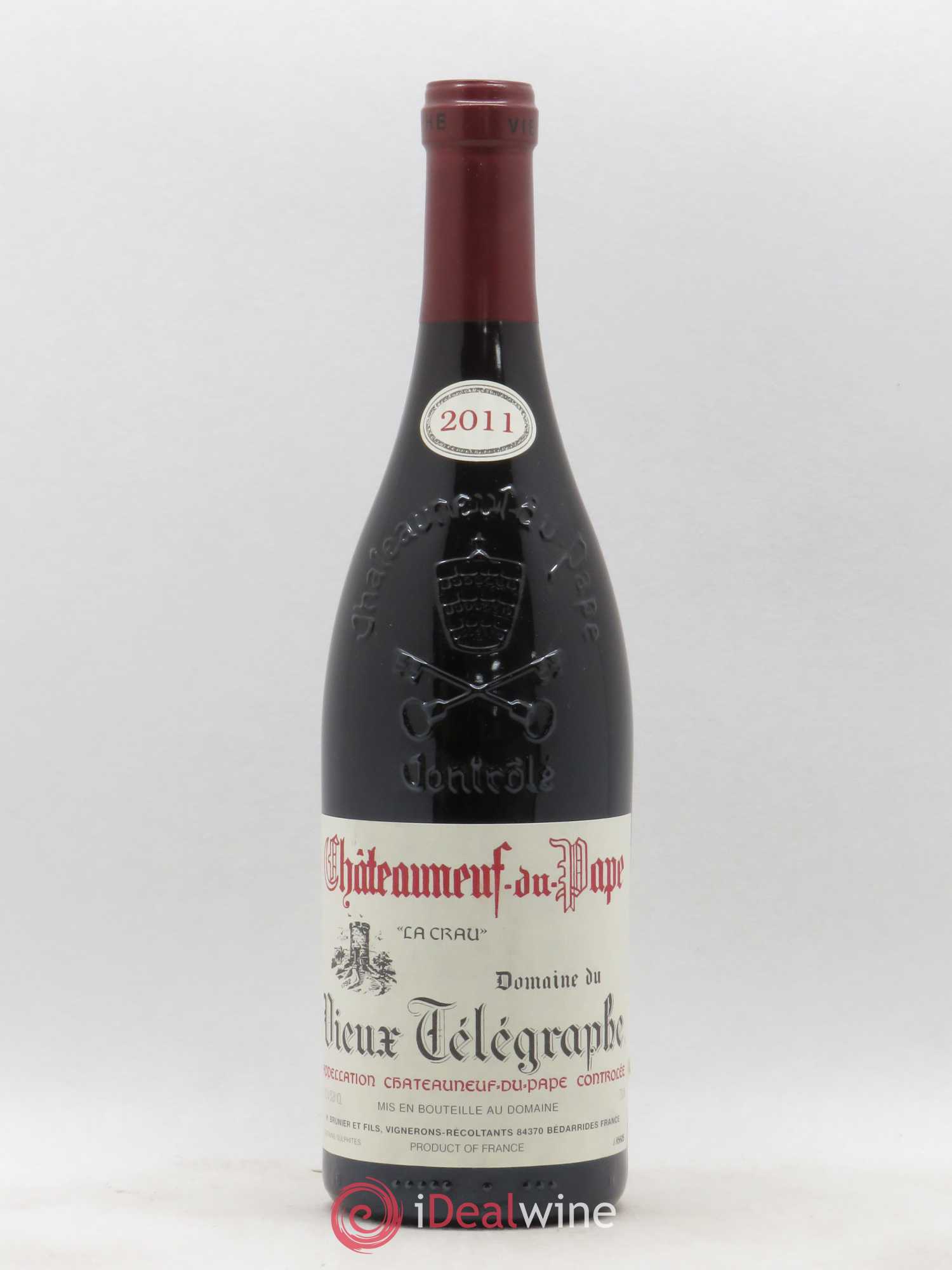 Châteauneuf-du-Pape Vieux Télégraphe (Domaine du) Vignobles Brunier 2011 - Lot de 1 bouteille - 0