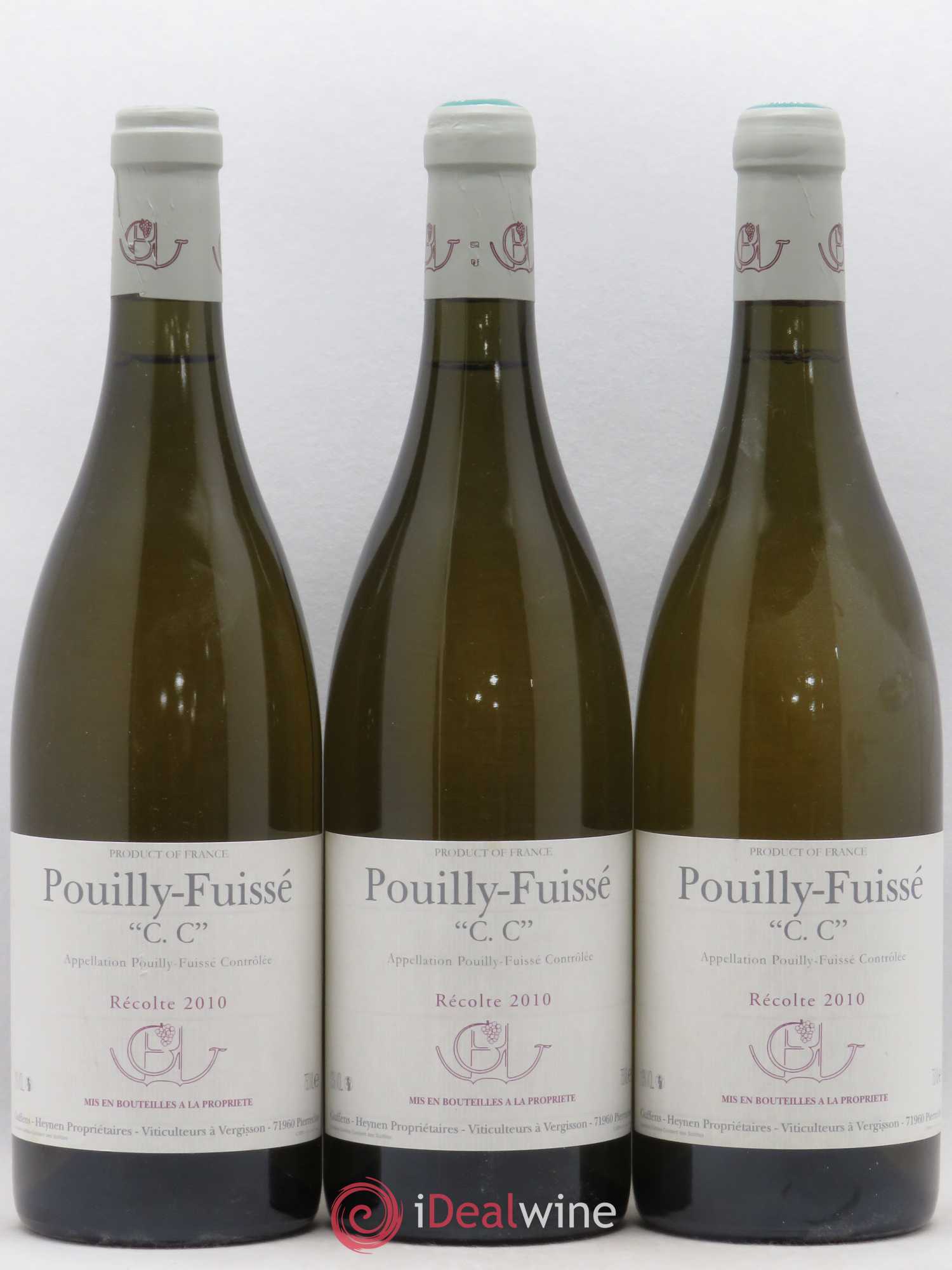 Pouilly-Fuissé C.C. Guffens-Heynen 2010 - Lot de 3 bouteilles - 0