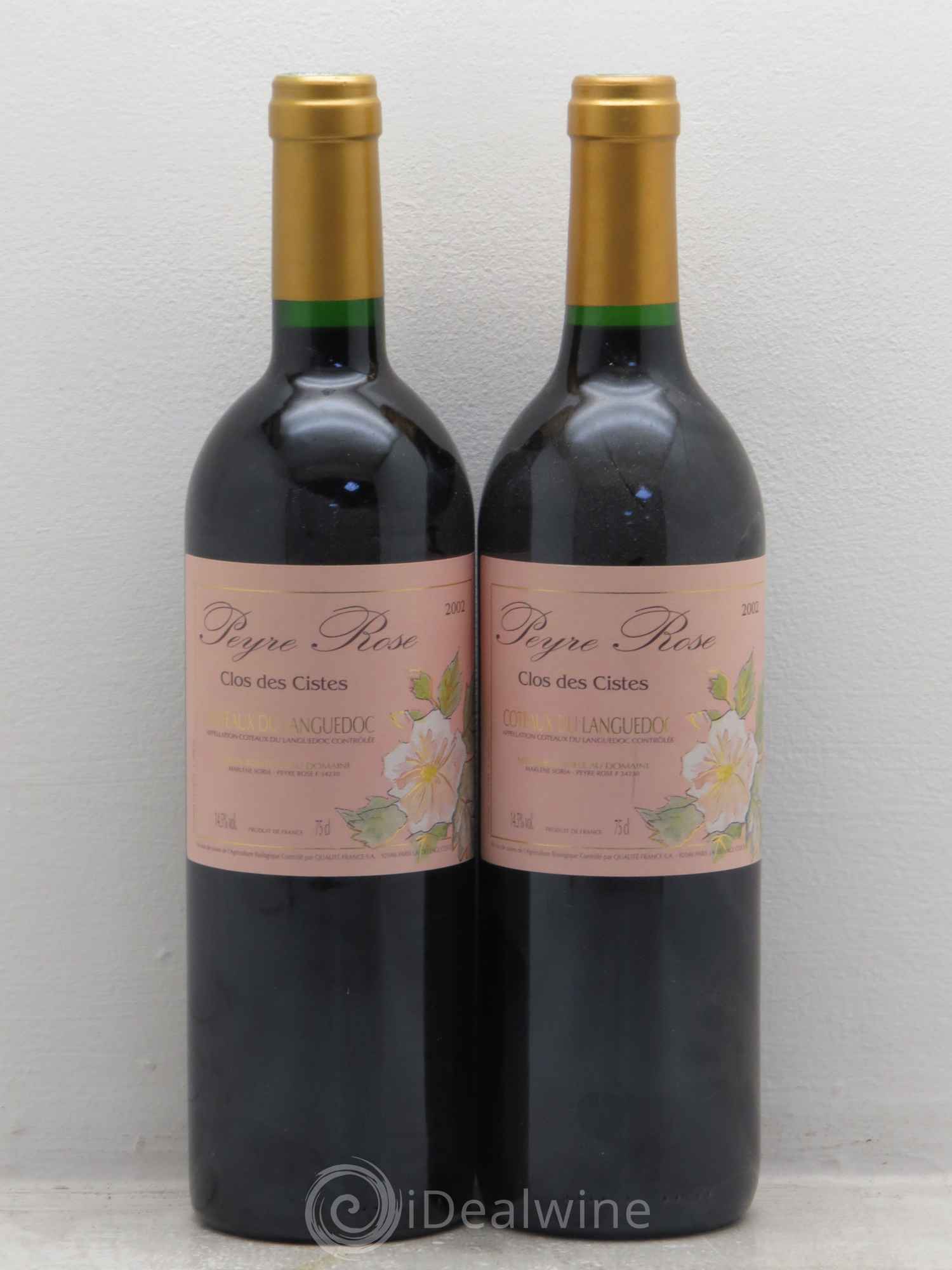 Vin de France (anciennement Coteaux du Languedoc) Domaine Peyre Rose Les Cistes Marlène Soria 2002 - Lot de 2 bouteilles - 0