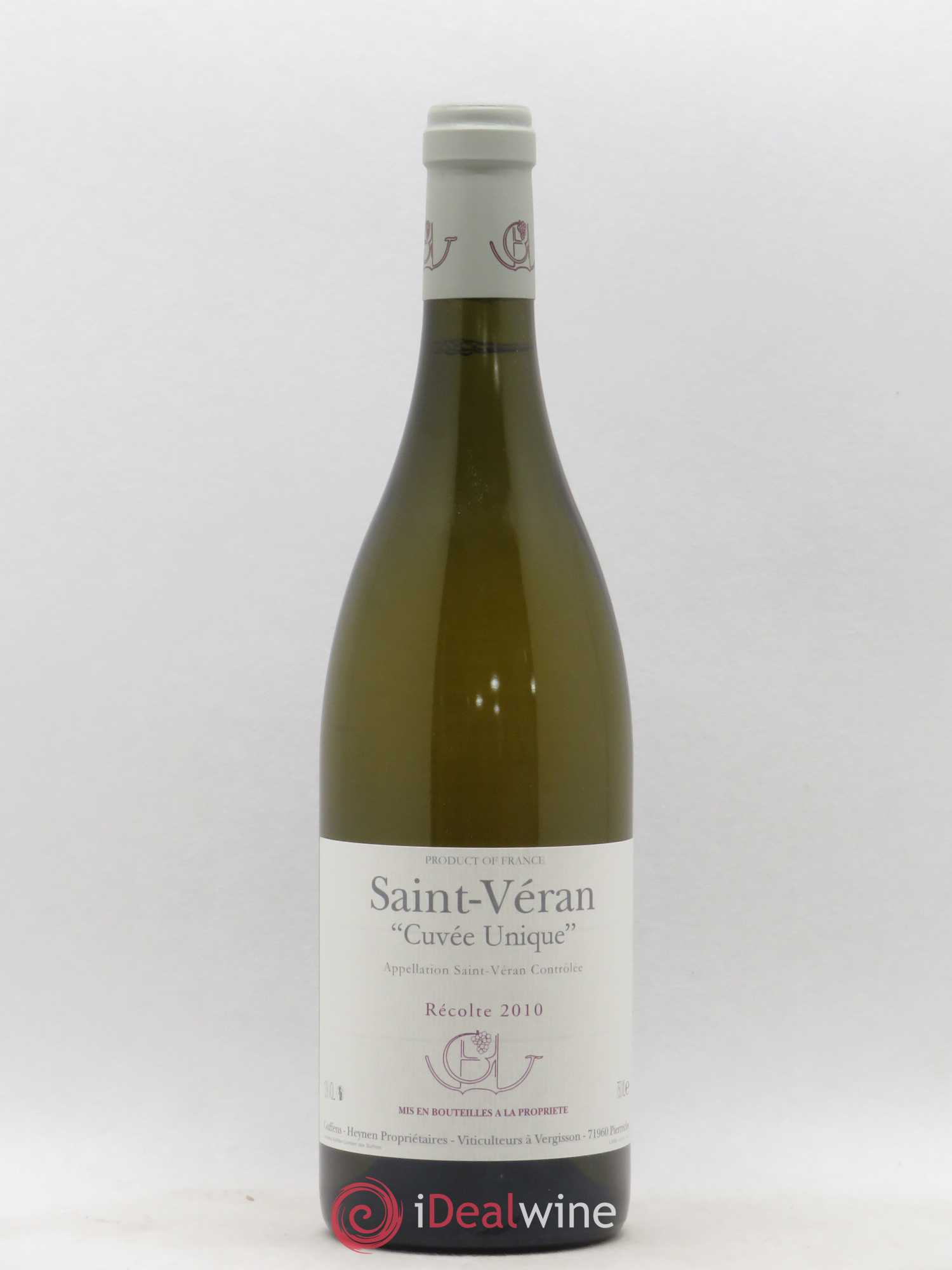 Saint-Véran Cuvée Unique Guffens-Heynen 2010 - Lot de 1 bouteille - 0