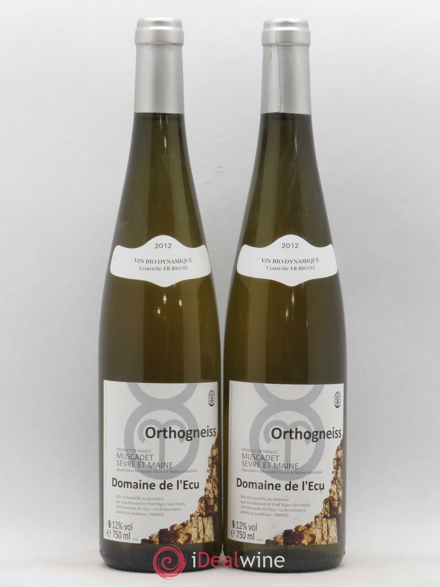 Vin de France (anciennement Muscadet-Sèvre-et-Maine) Orthogneiss Domaine de L'Ecu 2012 - Lot de 2 bouteilles - 0