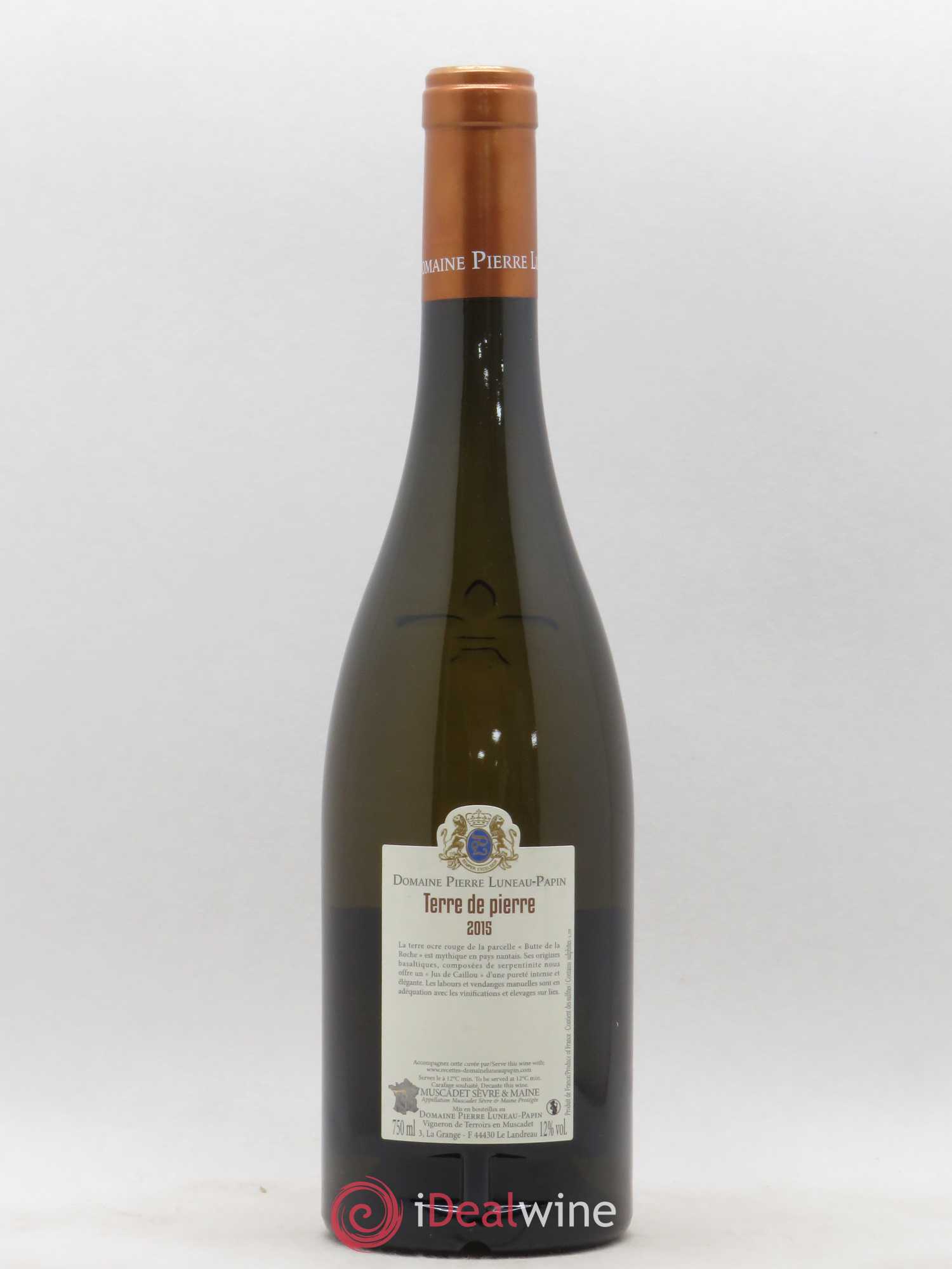 Muscadet-Sèvre-et-Maine sur lie Terre de Pierre Luneau-Papin 2015 - Lot de 1 bouteille - 1