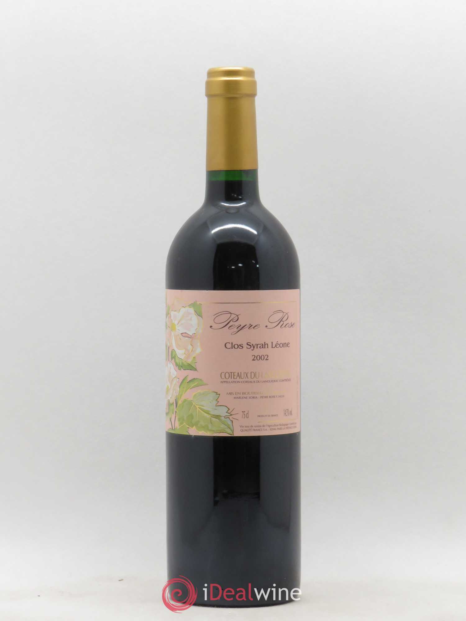 Coteaux du Languedoc Domaine Peyre Rose Belle Léone (anciennement Syrah Léone) Marlène Soria 2002 - Lot de 1 bouteille - 0