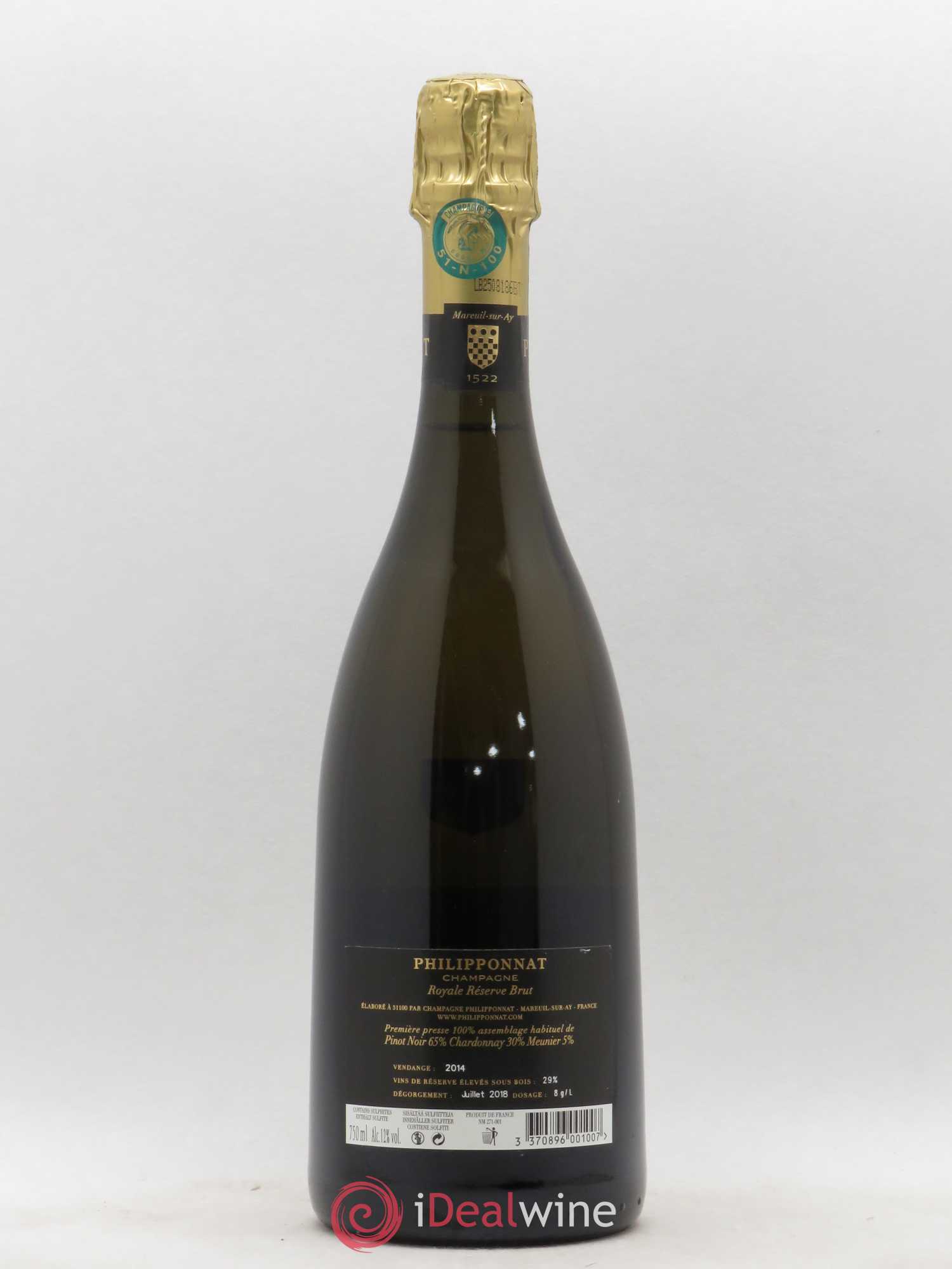 Royale Réserve Brut Philipponnat - Lot de 1 bouteille - 1