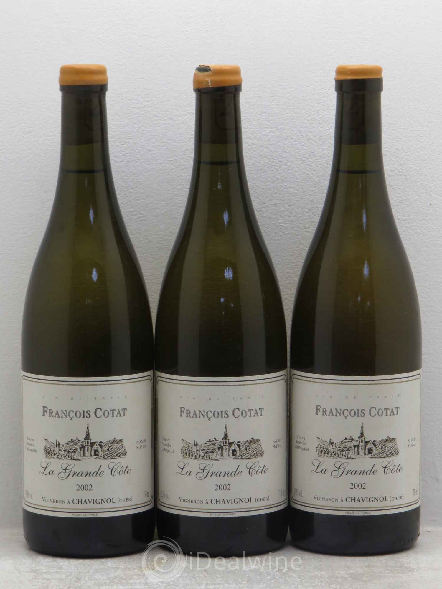 Sancerre La Grande Côte François Cotat 2002 - Lot de 3 bouteilles - 0