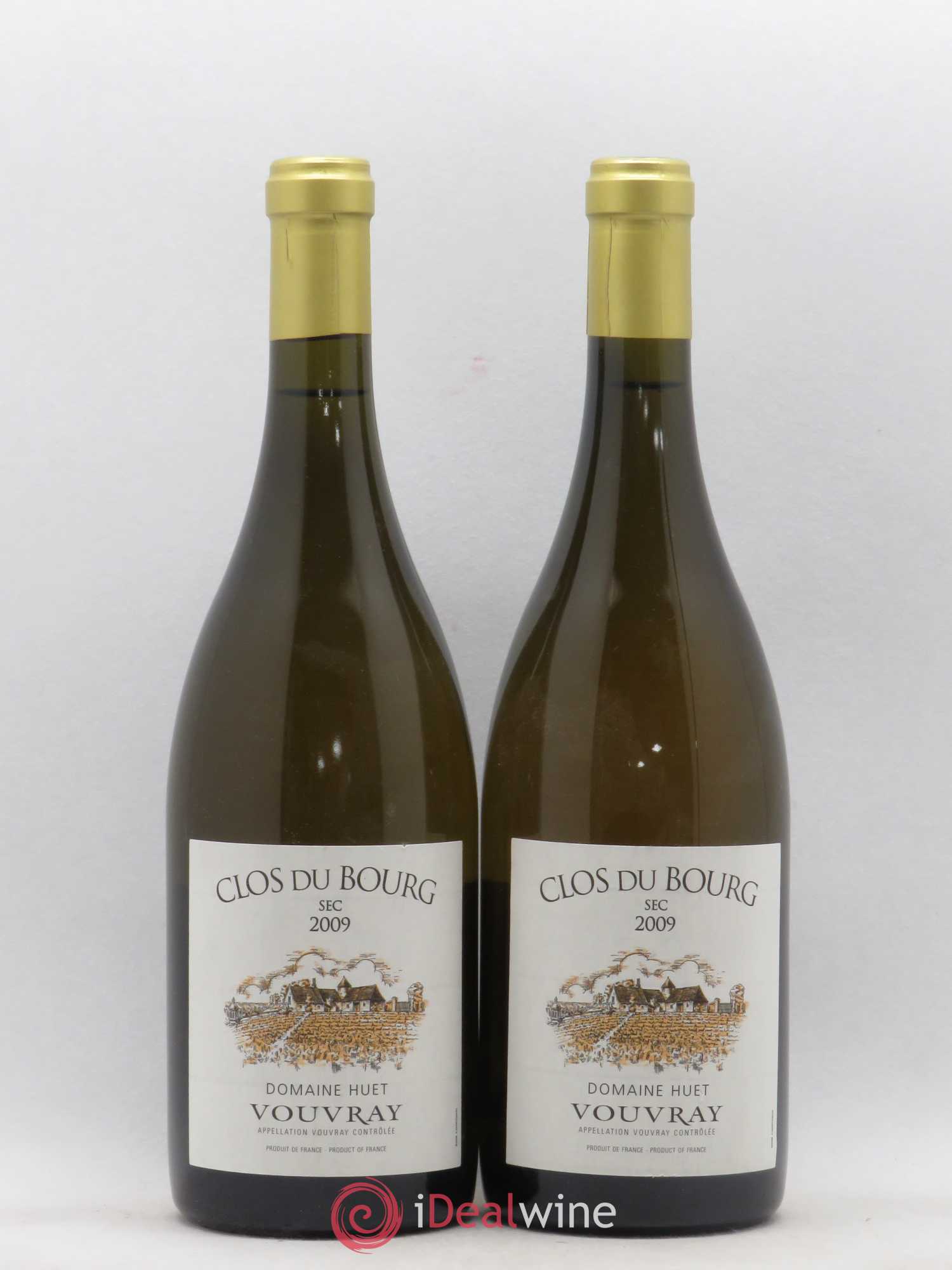 Vouvray Clos du Bourg Sec Domaine Huet 2009 - Lot de 2 bouteilles - 0