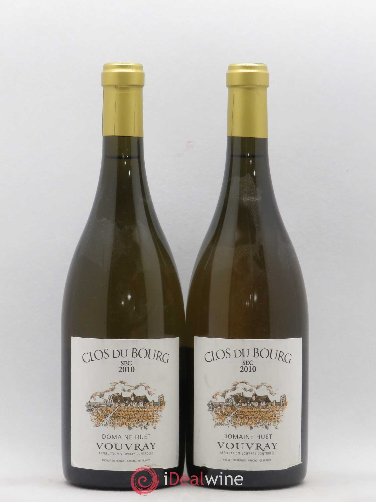 Vouvray Clos du Bourg Sec Domaine Huet 2010 - Lot de 2 bouteilles - 0