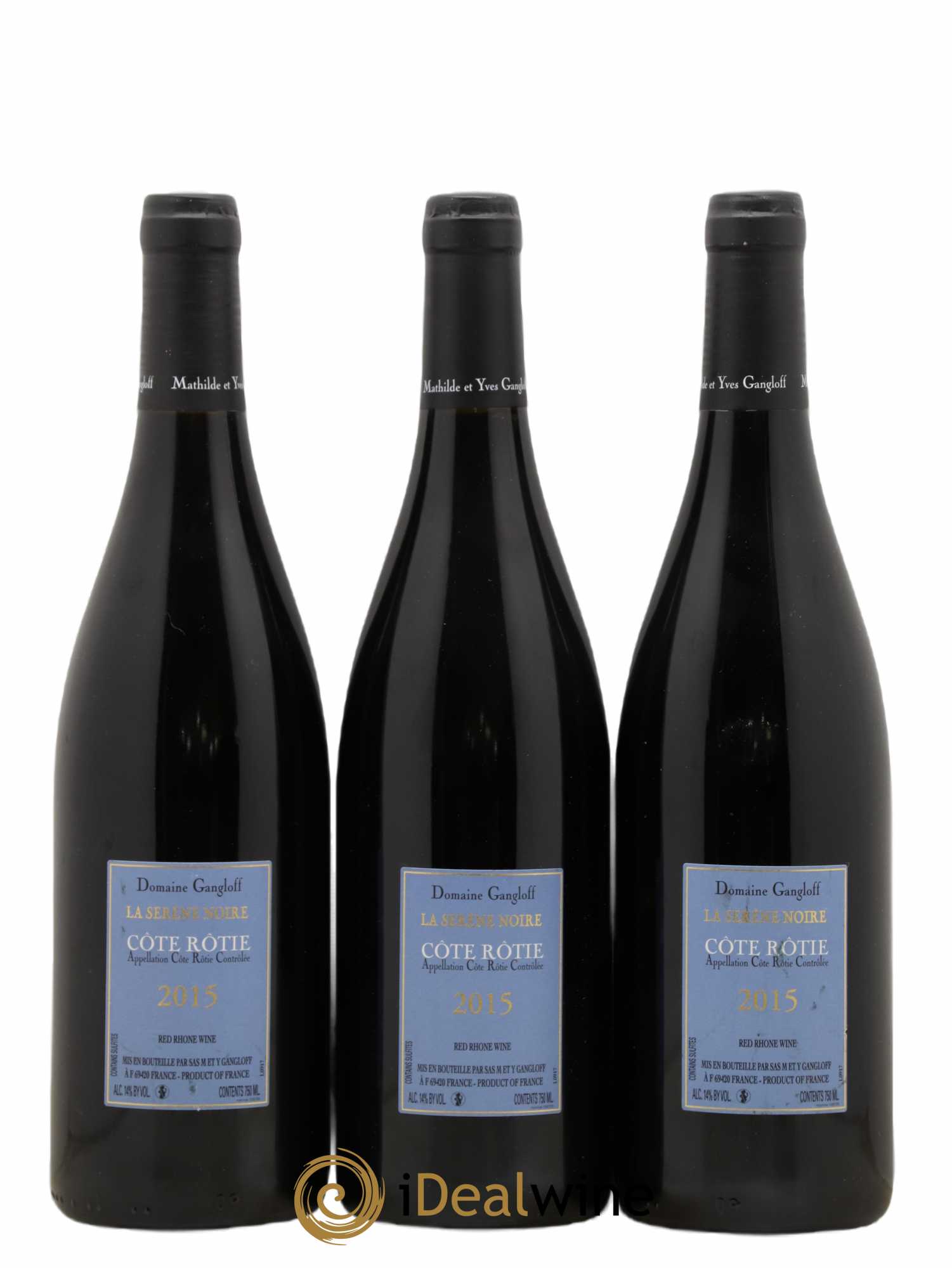 Côte-Rôtie La Sereine Noire Gangloff (Domaine) 2015 - Lot de 3 bouteilles - 1