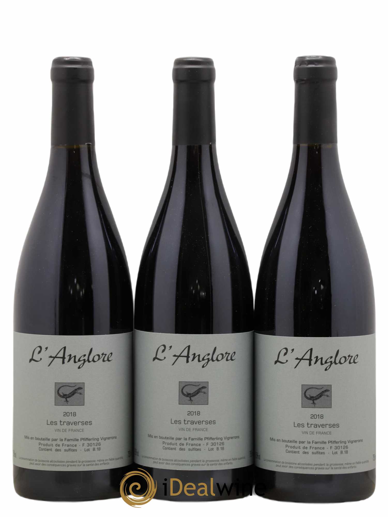 Vin de France Les Traverses L'Anglore 2018 - Lot de 3 bouteilles - 0