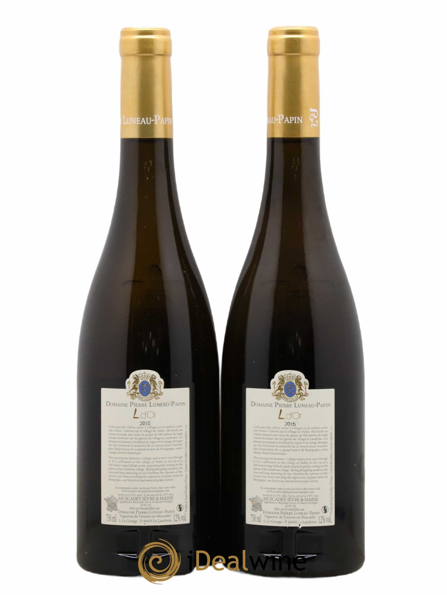Muscadet-Sèvre-et-Maine L D'Or Luneau-Papin Granite 2015 - Lot de 2 bouteilles - 1