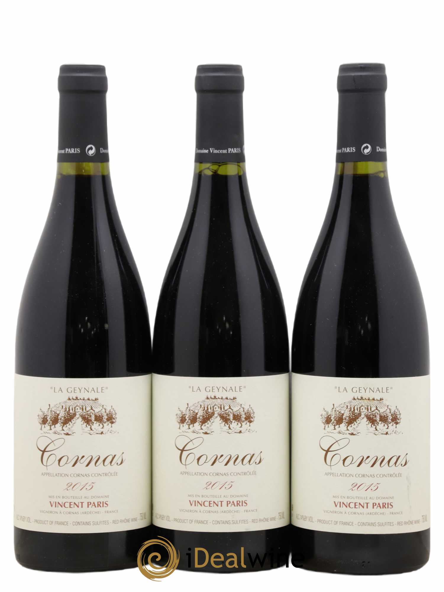 Cornas La Geynale Vincent Paris 2015 - Lot de 3 bouteilles - 0