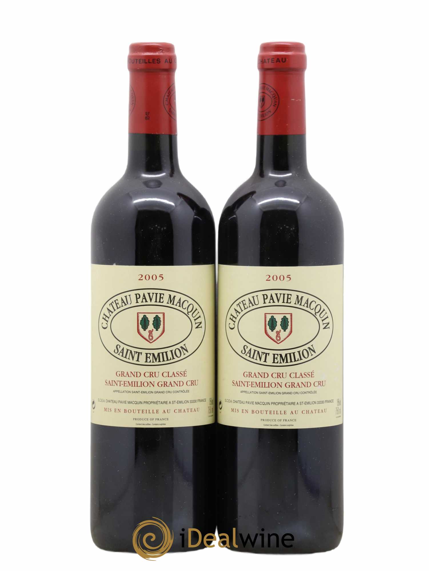 Château Pavie Macquin 1er Grand Cru Classé B 2005 - Lot de 2 bouteilles - 0