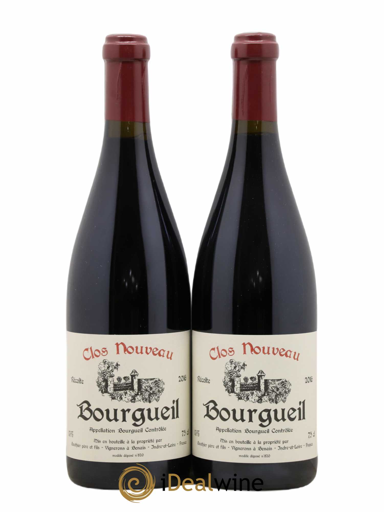 Bourgueil Clos Nouveau Domaine du Bel Air 2016 - Lot de 2 bouteilles - 0
