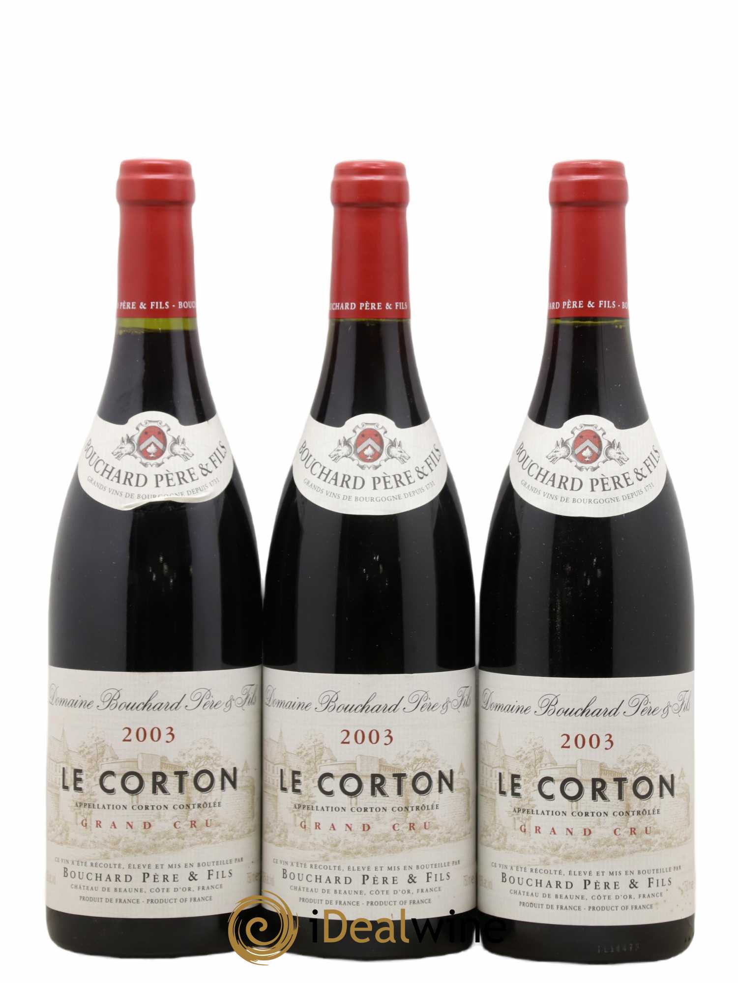Corton Grand Cru Le Corton Bouchard Père & Fils 2003 - Lot de 3 bouteilles - 0