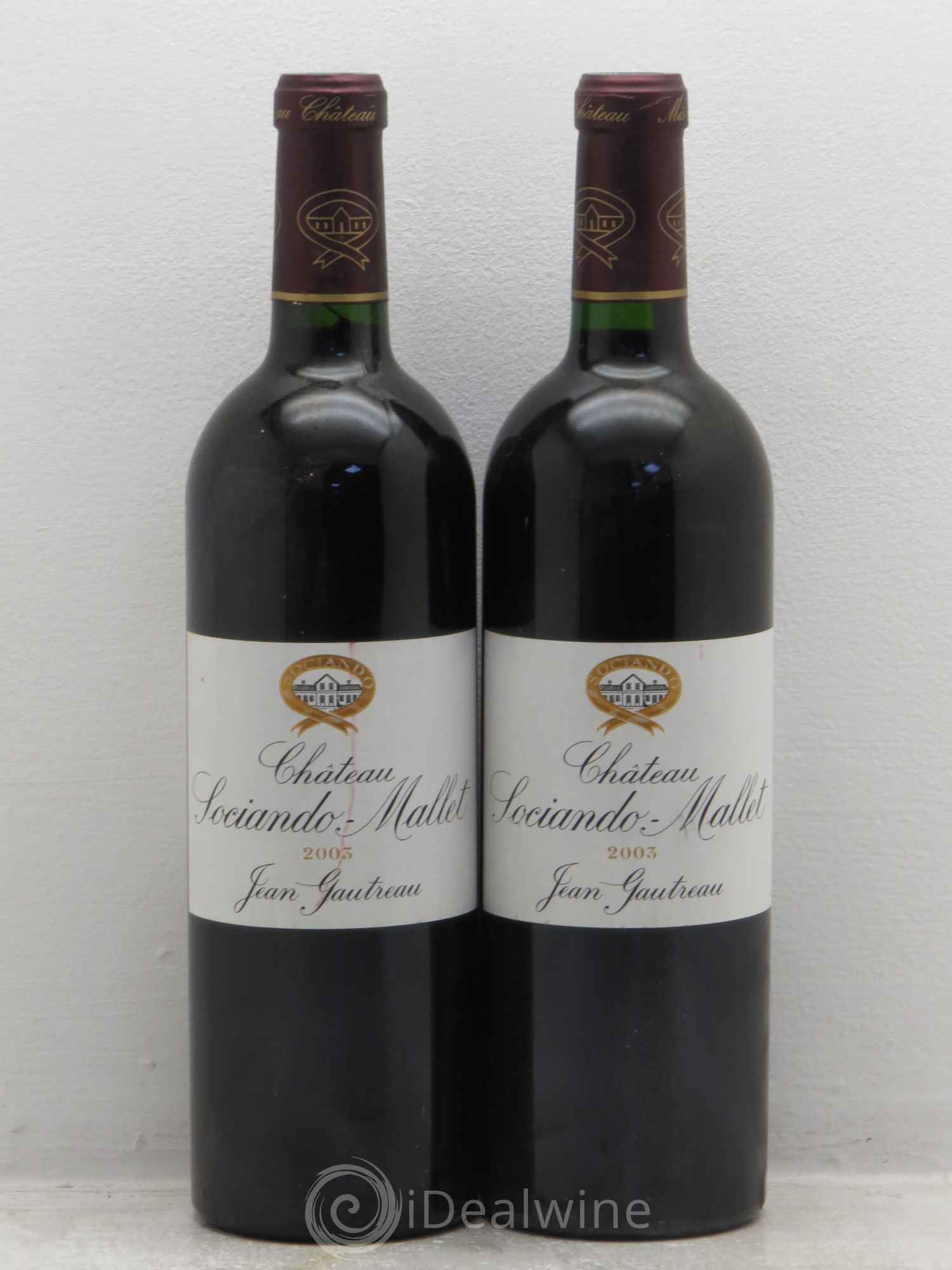 Château Sociando Mallet 2003 - Lot de 2 bouteilles - 0
